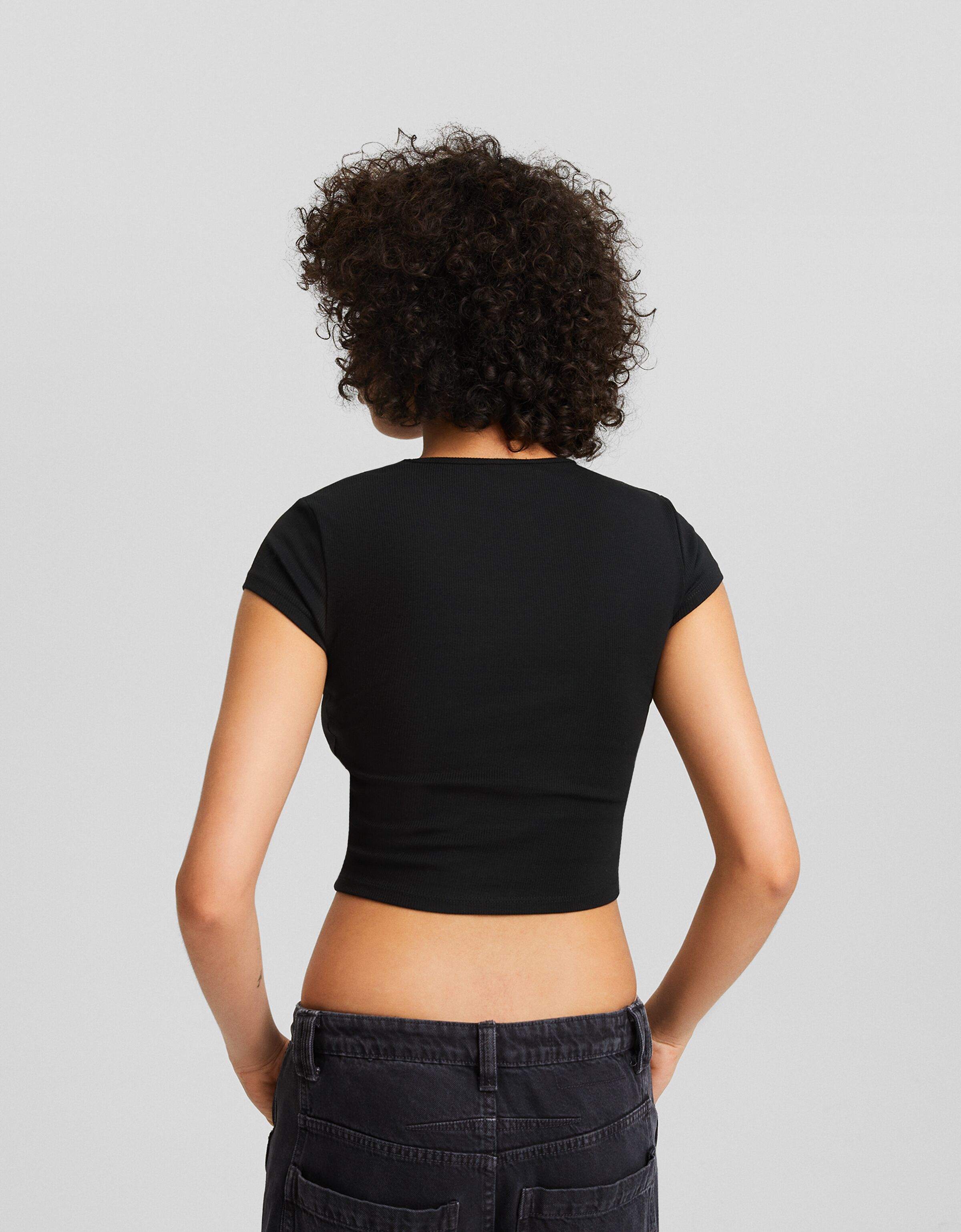 Camiseta manga corta rib