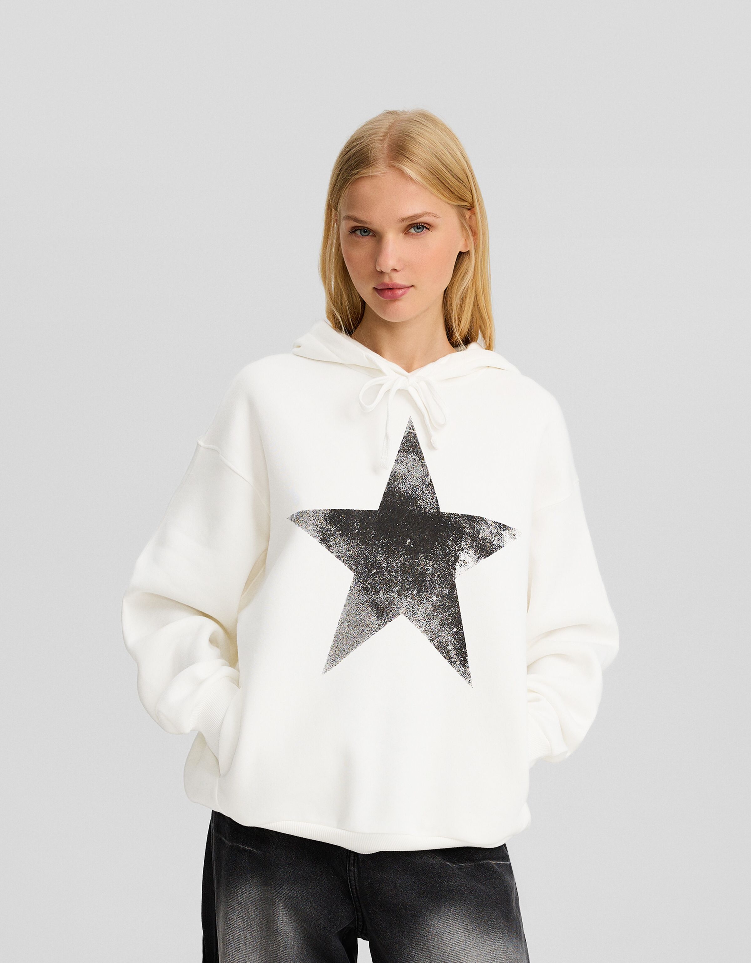 Sudadera capucha print