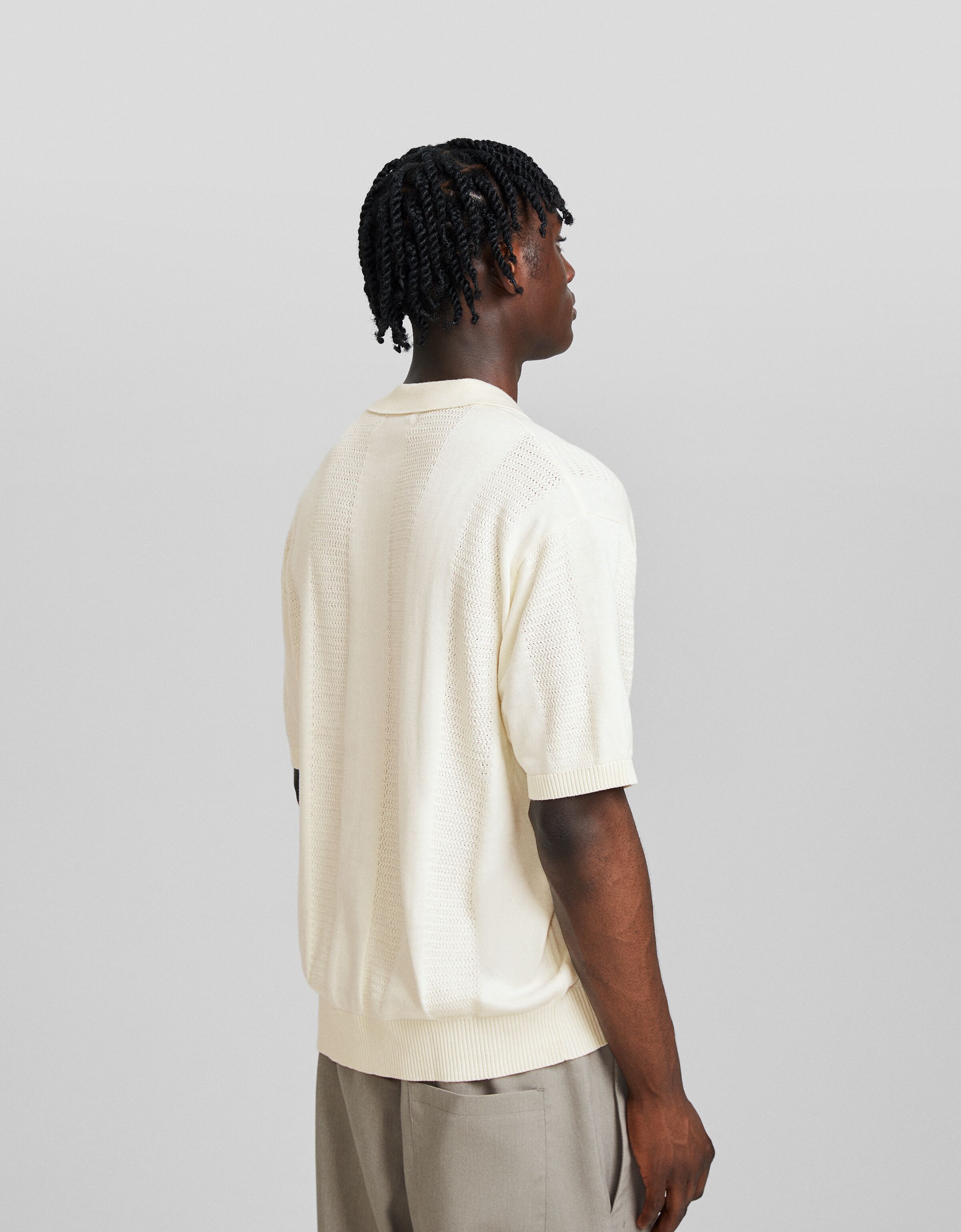 Polo manga corta punto calados