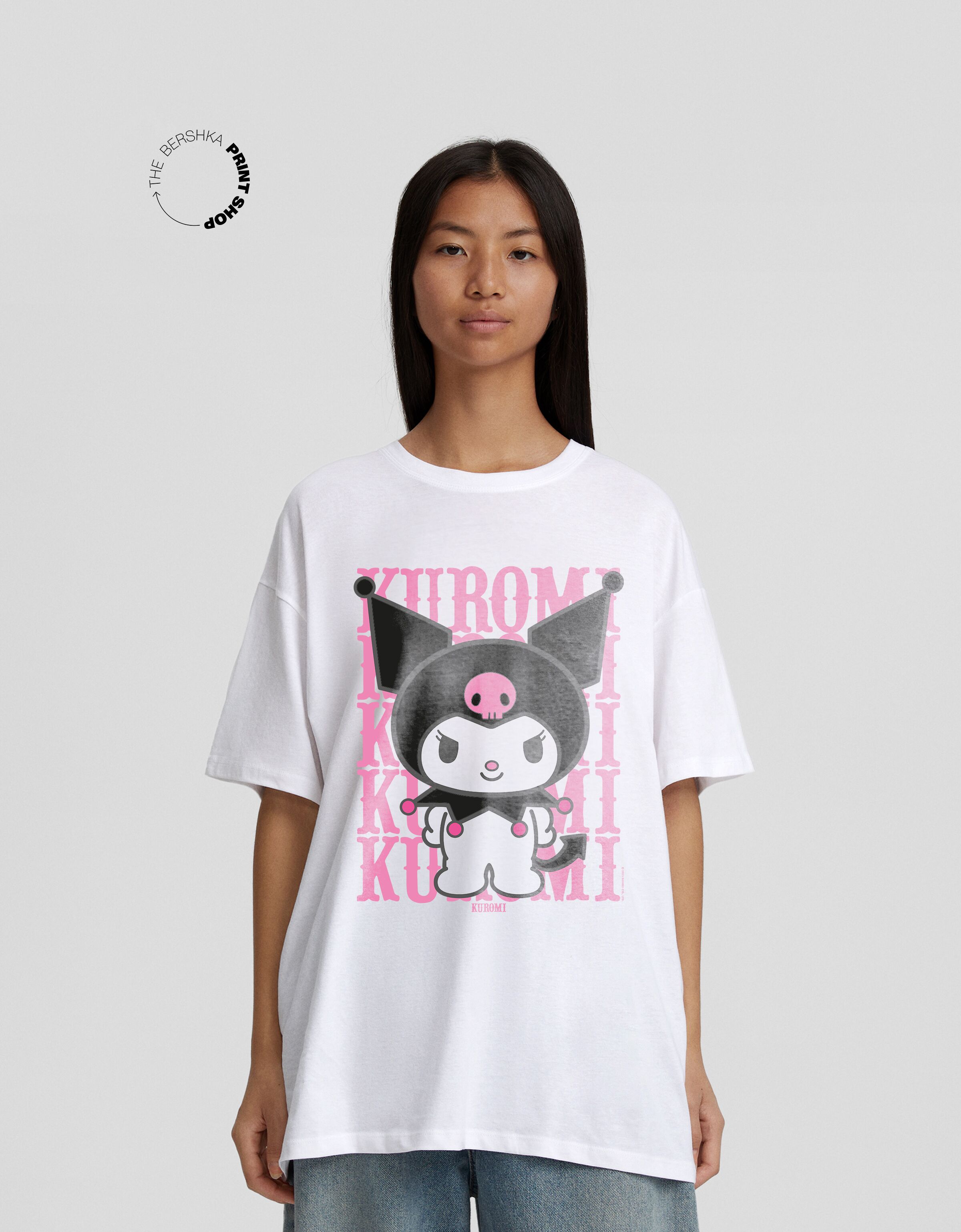 Camiseta Kuromi manga corta oversize print
