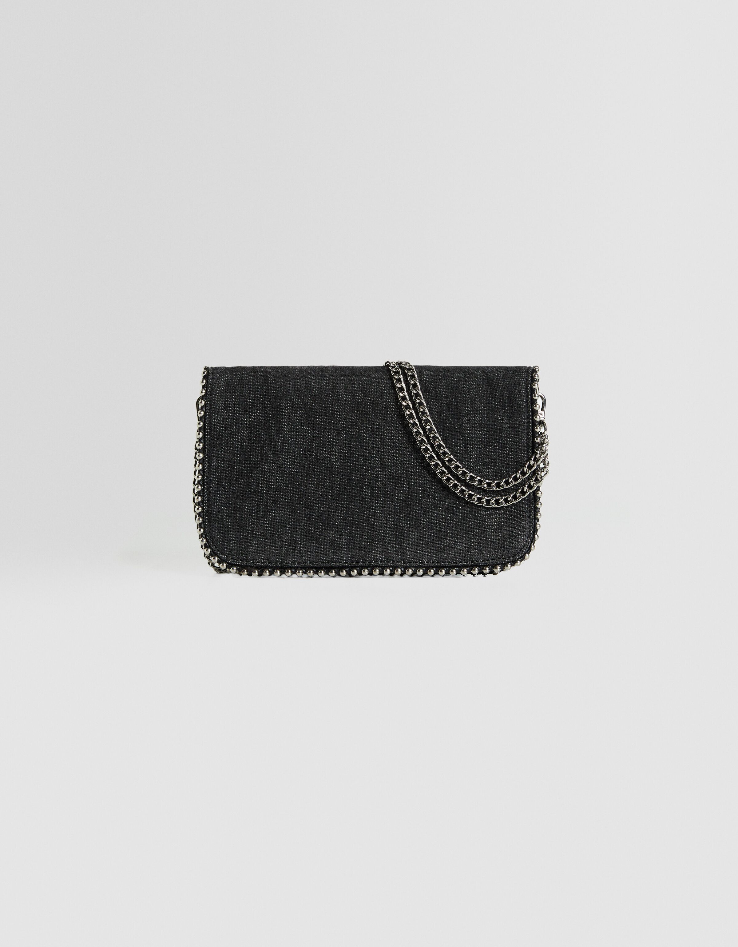 Bolso bandolera denim detalle bolitas