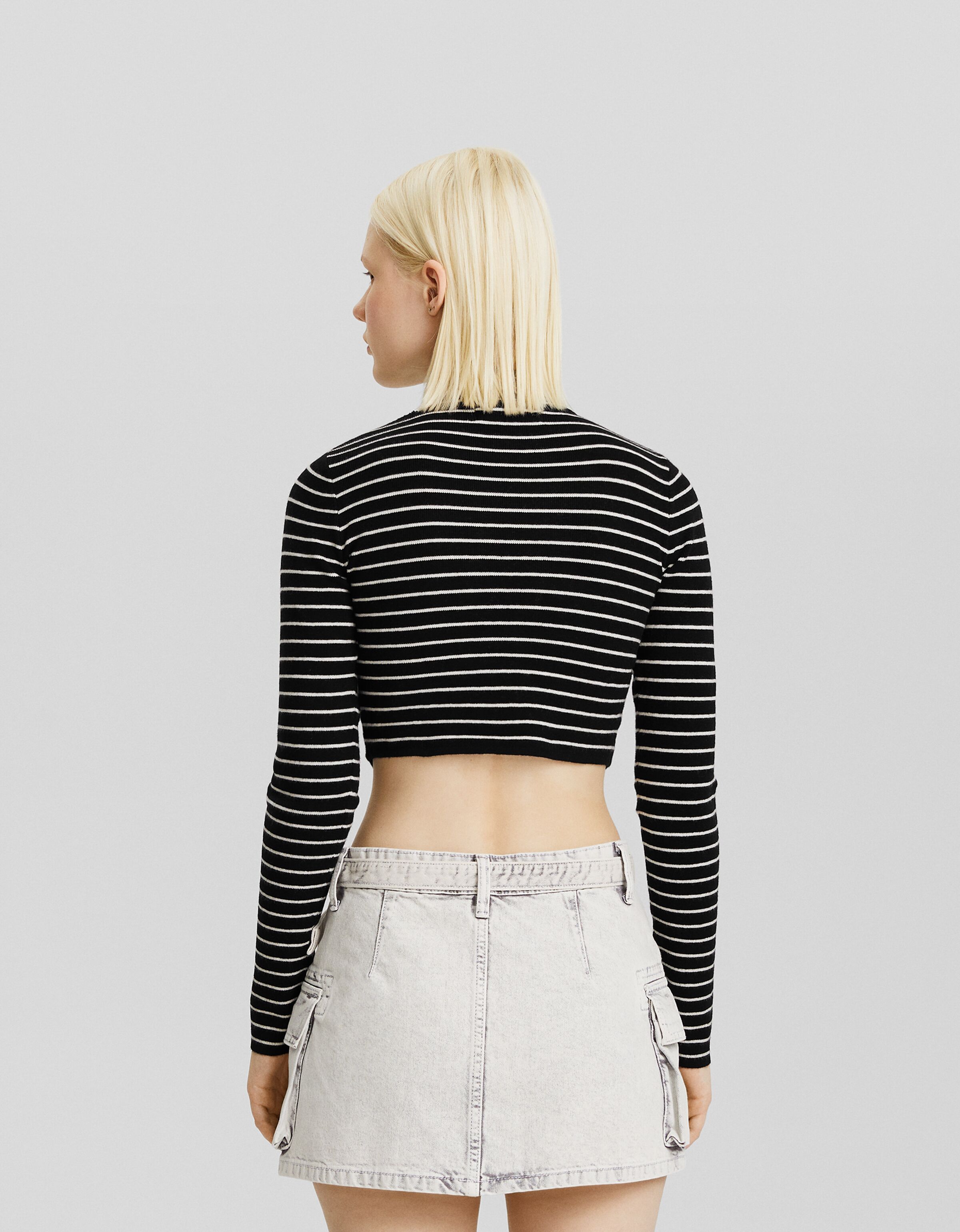 Jersey cuello subido rayas