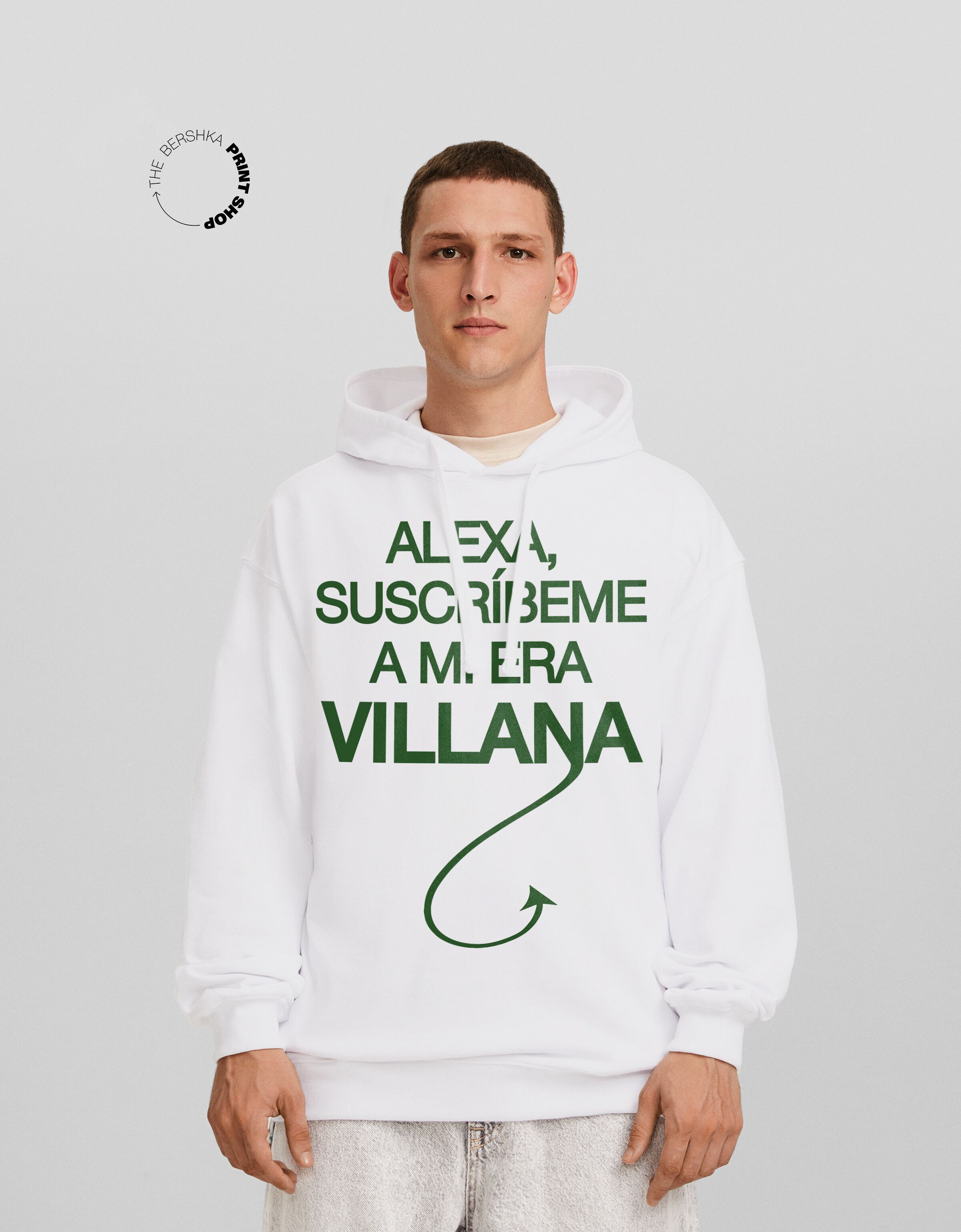 Sudadera Alexa capucha oversize print