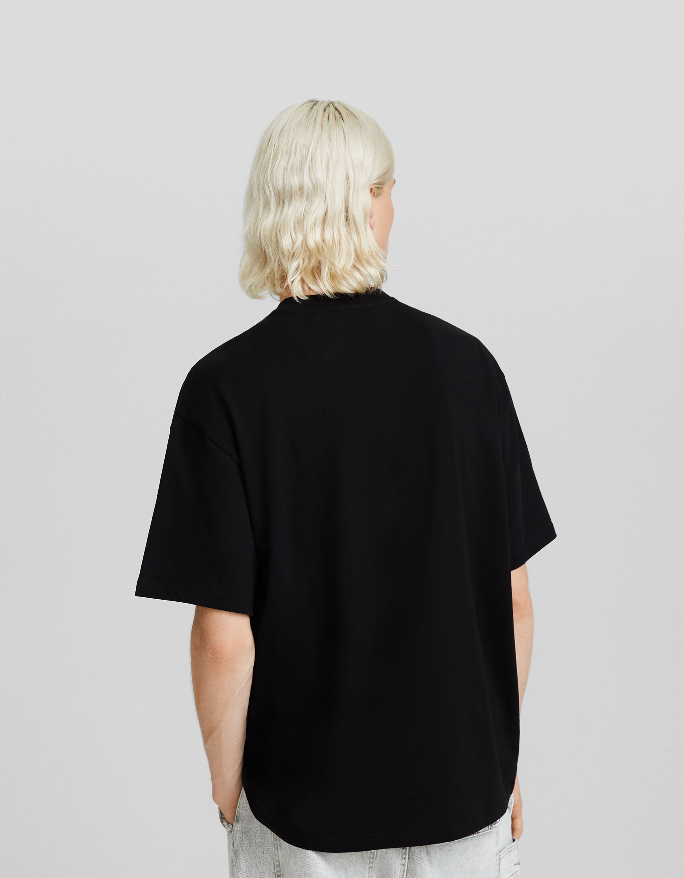 Camiseta manga corta boxy fit print