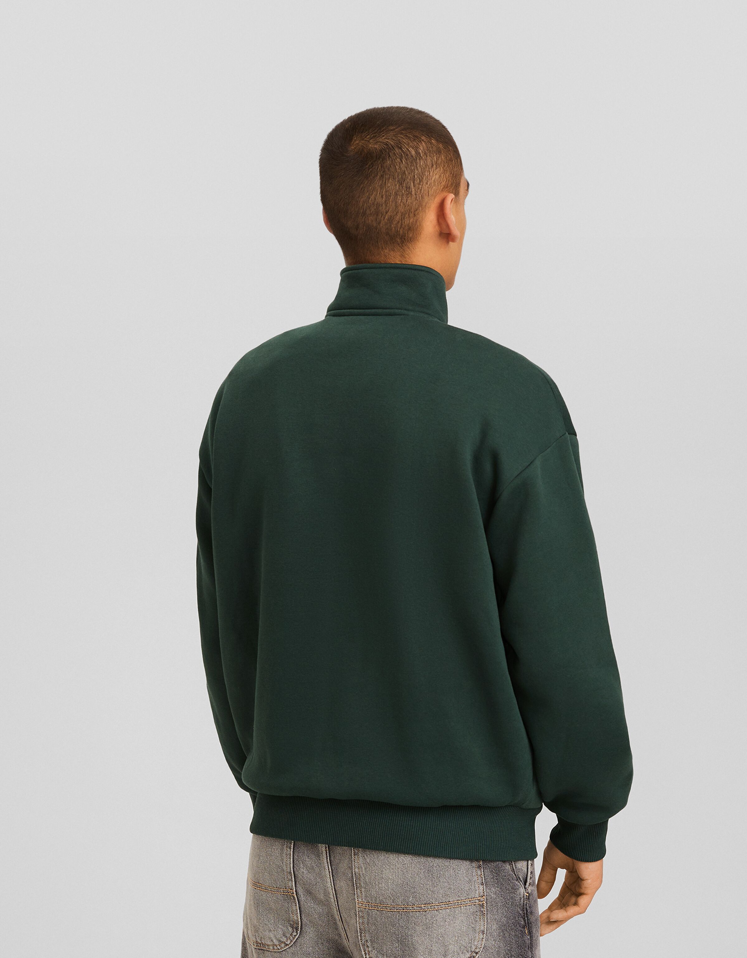 Sudadera cremallera varsity