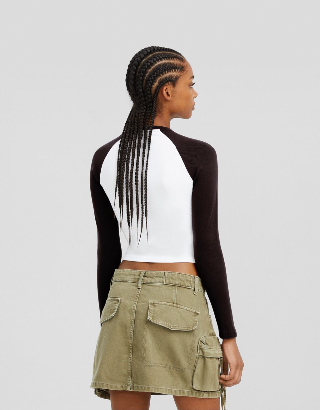 Camiseta manga larga ranglan print