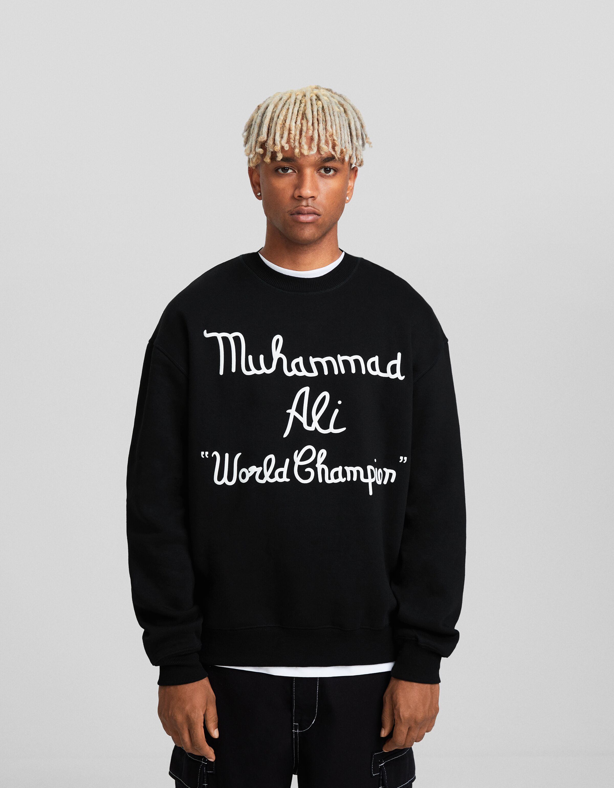 Sudadera Muhammad Ali cuello redondo print