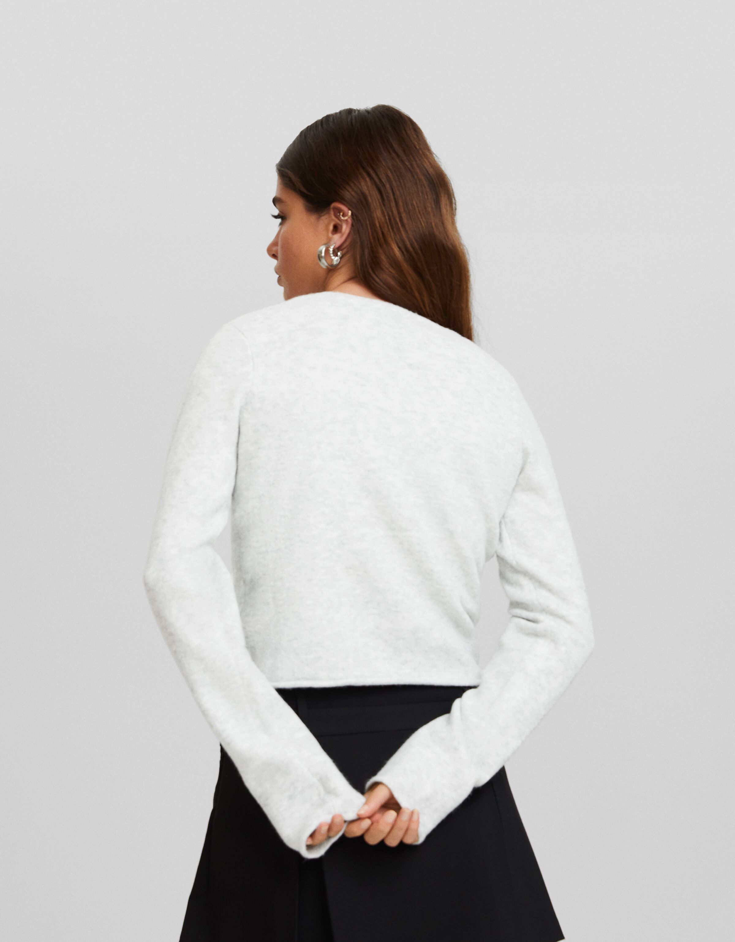 Jersey cuello pico rib