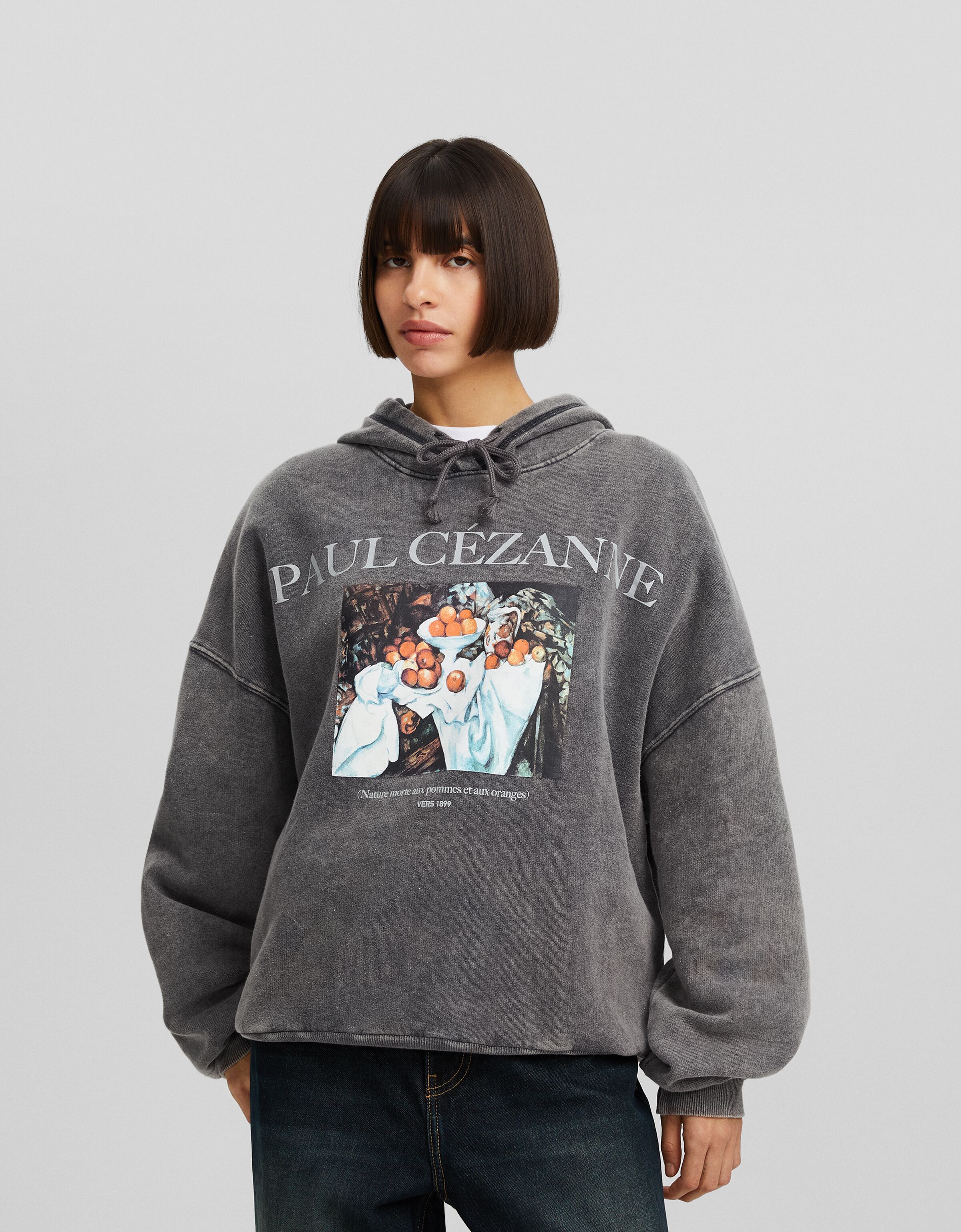 Sudadera Paul Cézanne capucha efecto lavado print
