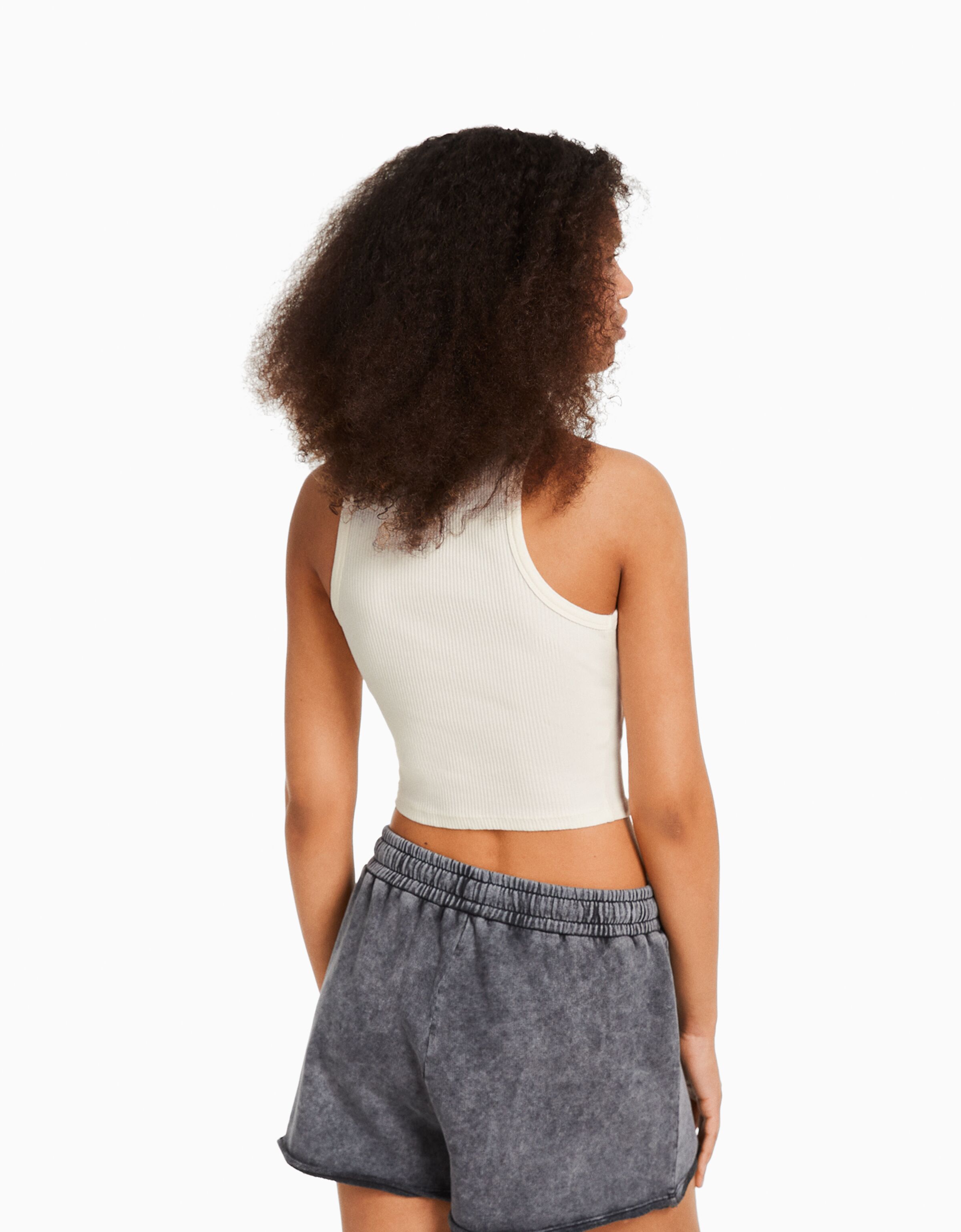 Camiseta sin mangas rib