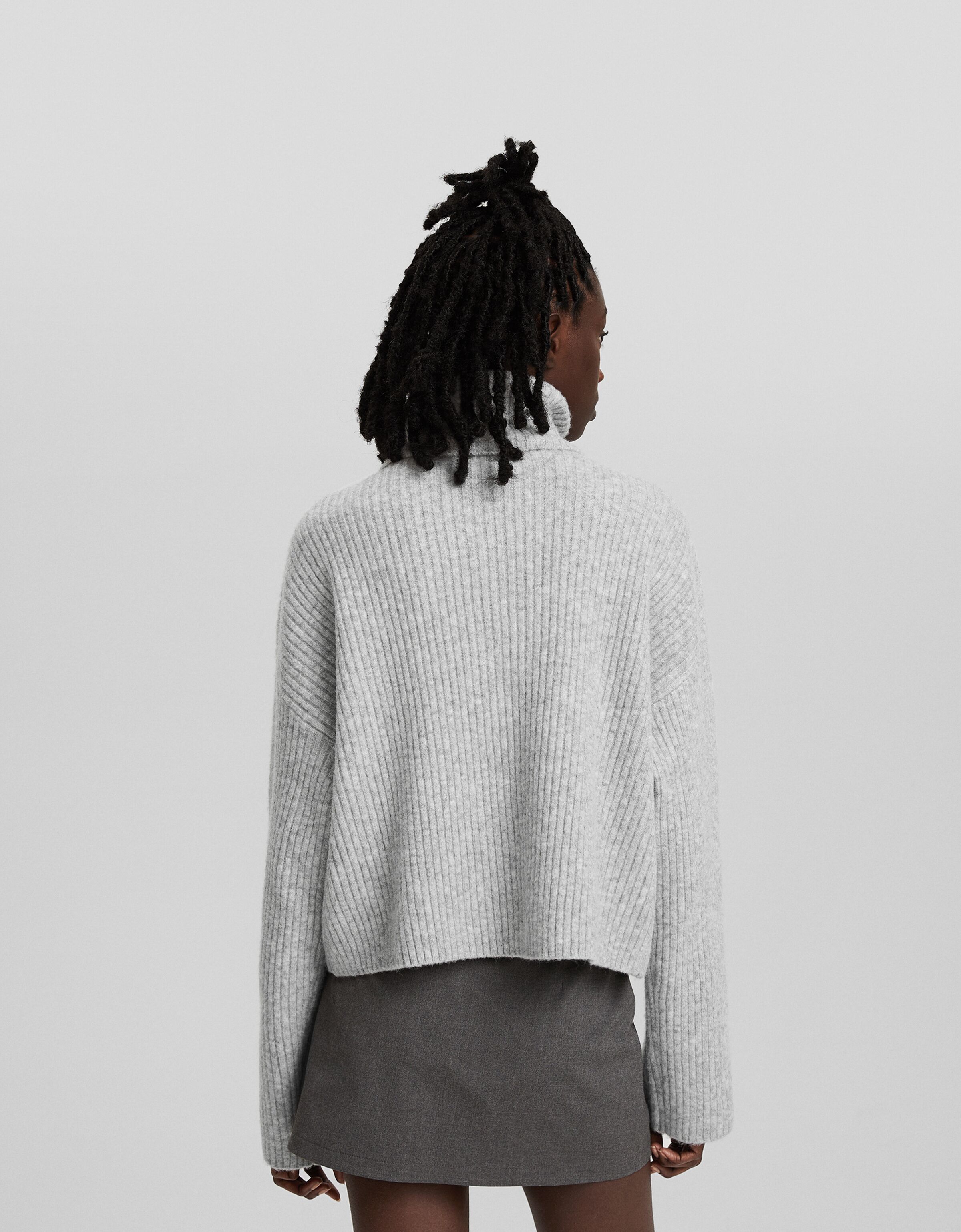 Jersey cuello subido rib