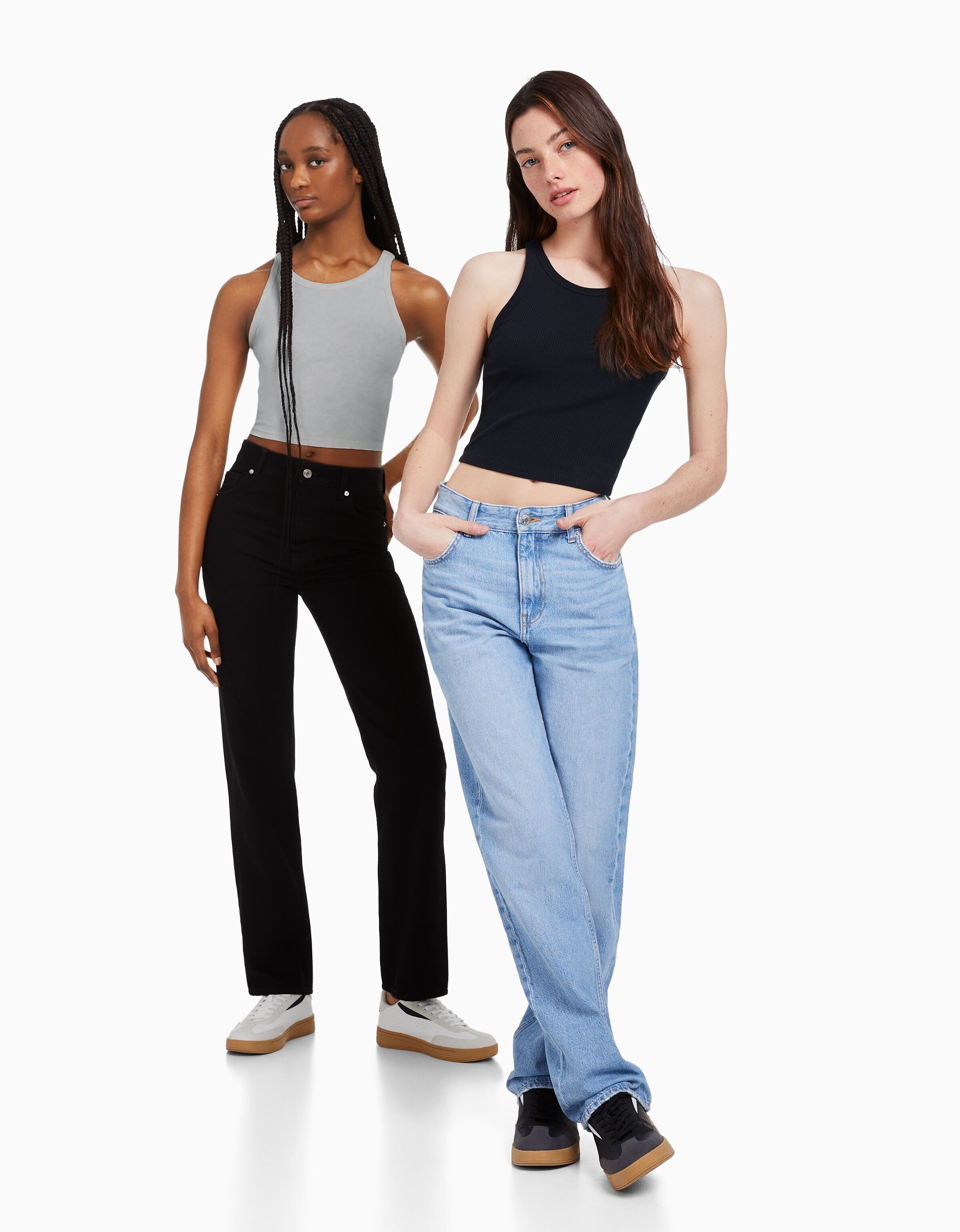 Pack 2 camisetas sin mangas rib