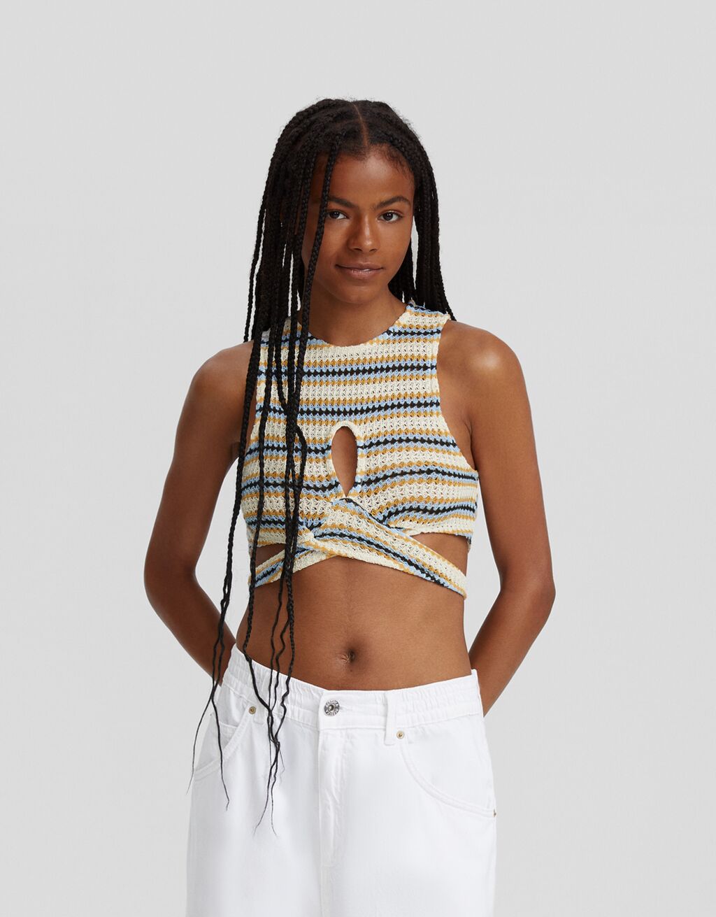 Top halter rústico cut out