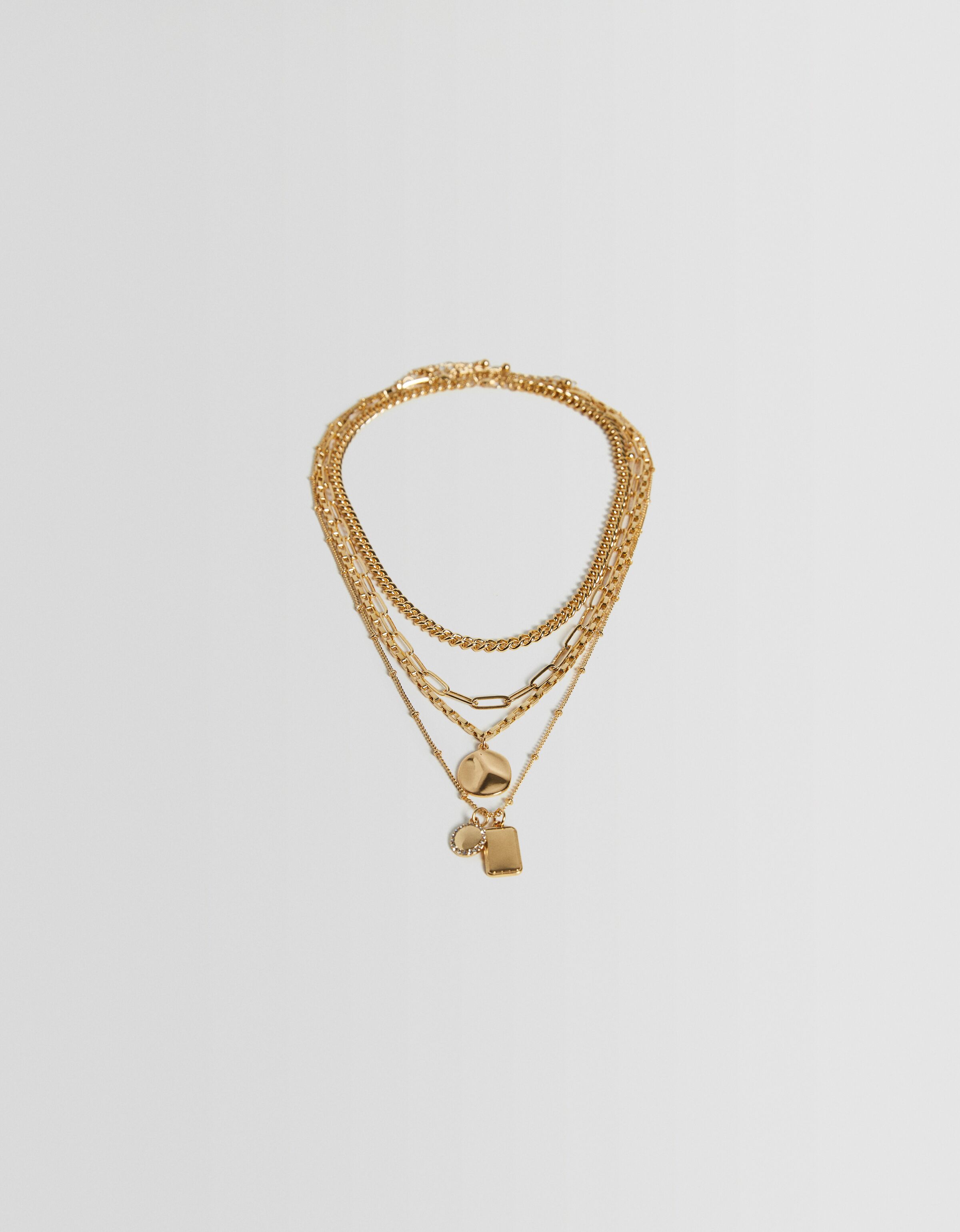 Set 4 collares cadena charms