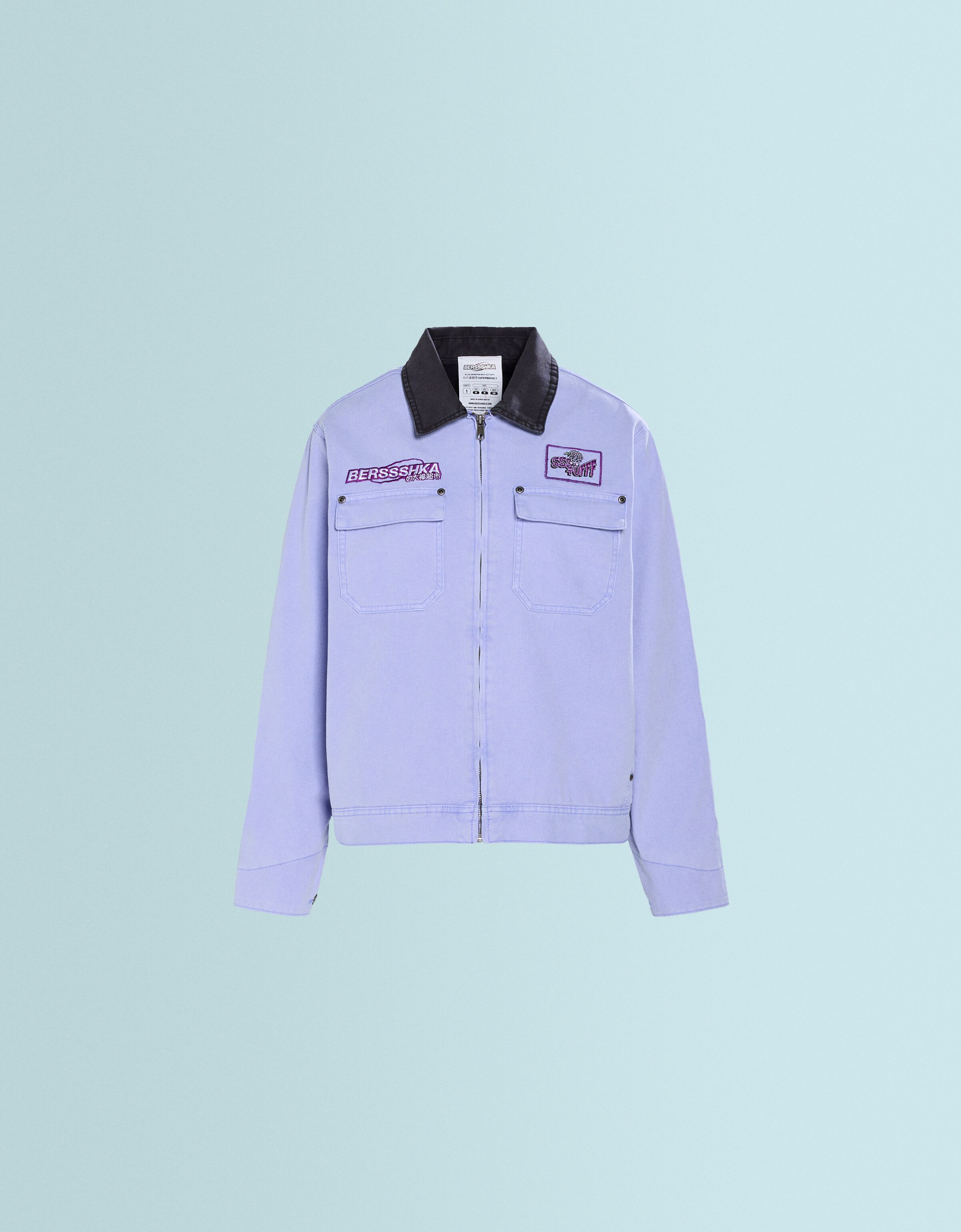 Sobrecamisa SSSTUFFF X BERSHKA acolchada bordado print