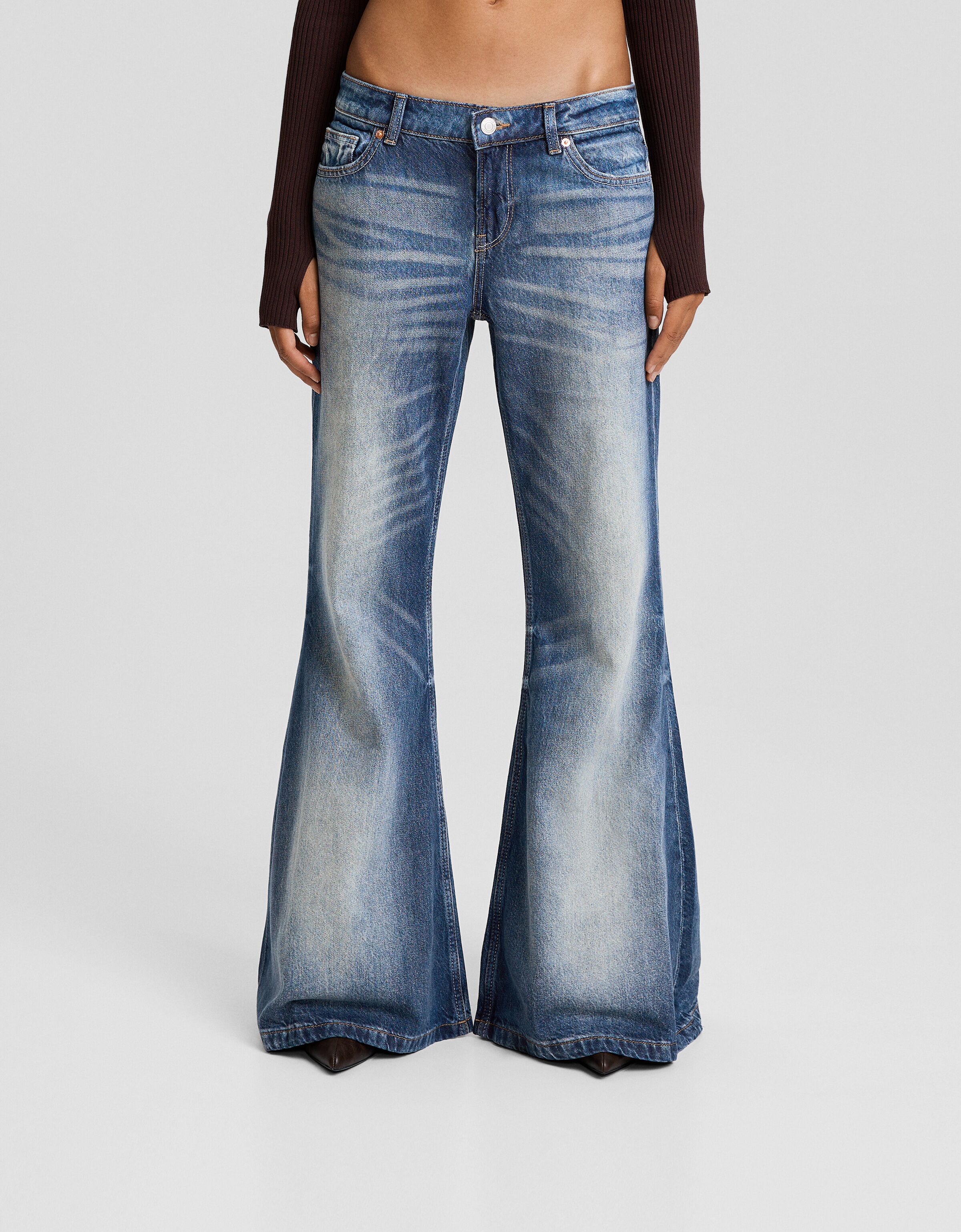 Jeans 70s flare low waist