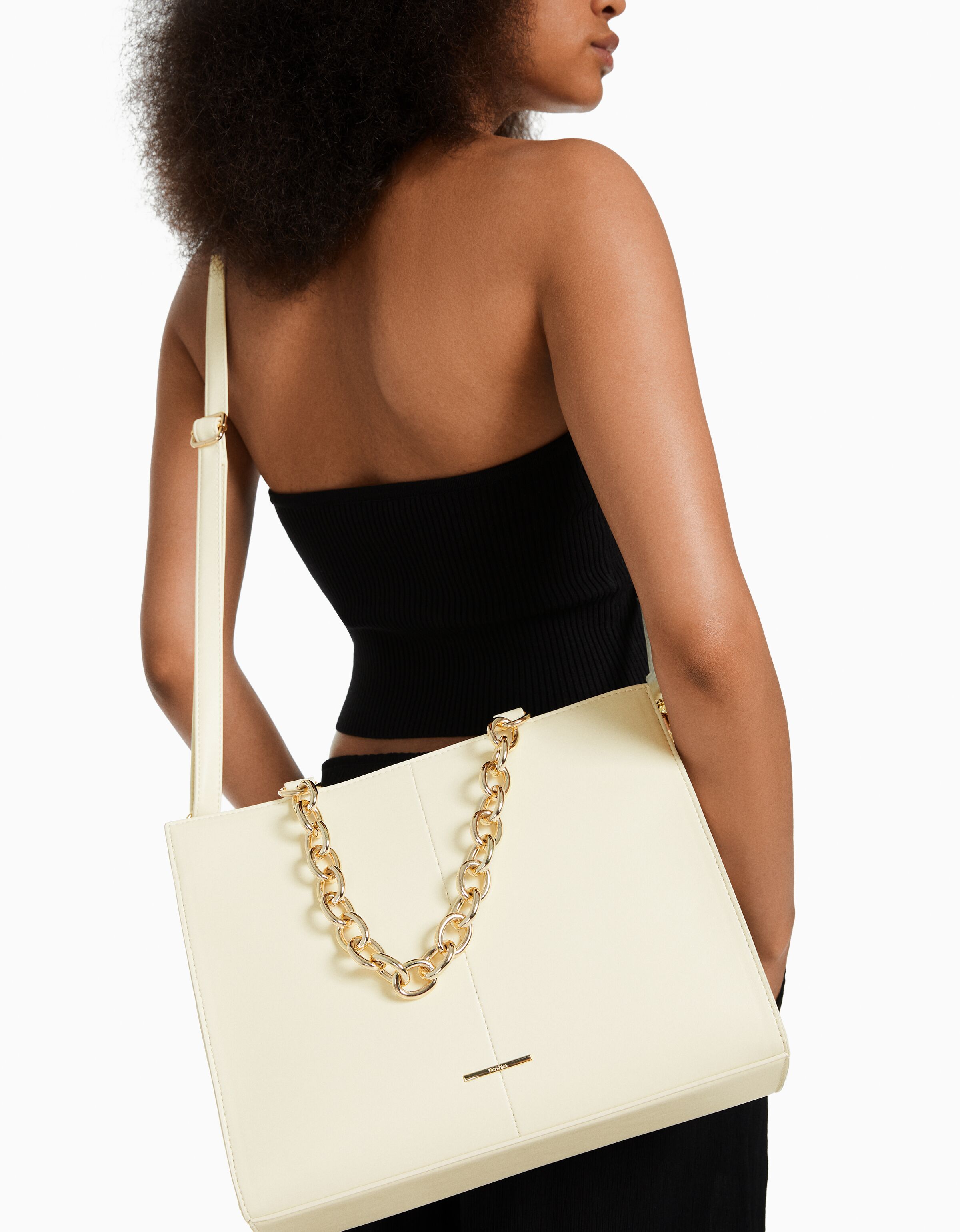 Bolso shopper multiposición cadena