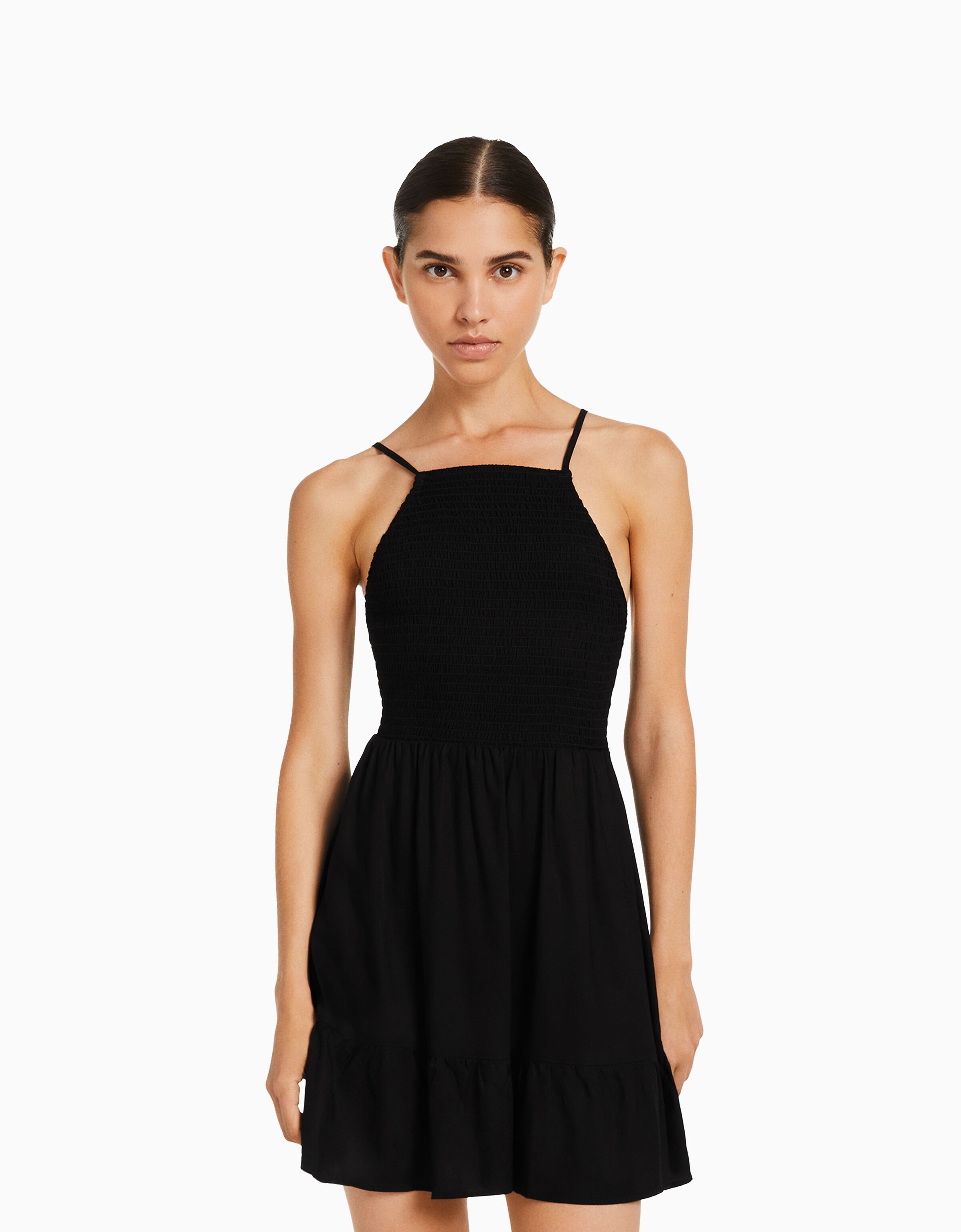 Vestido mini cuello halter