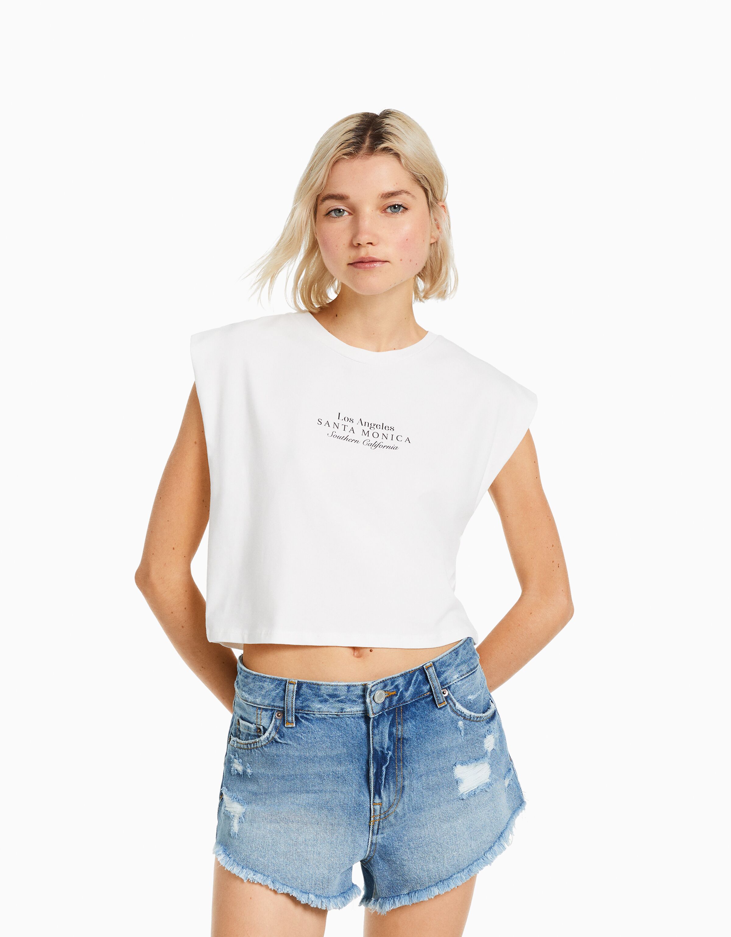 Short denim vintage rotos