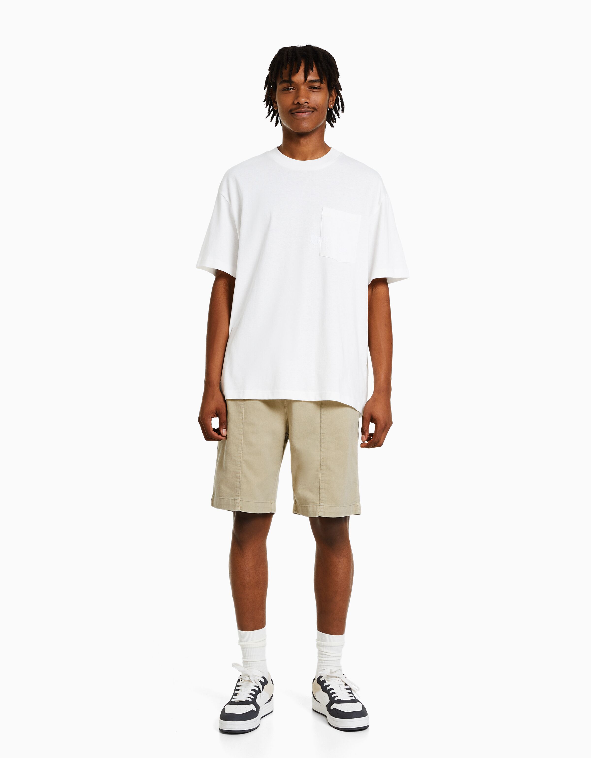 Bermuda jogger efecto rústico