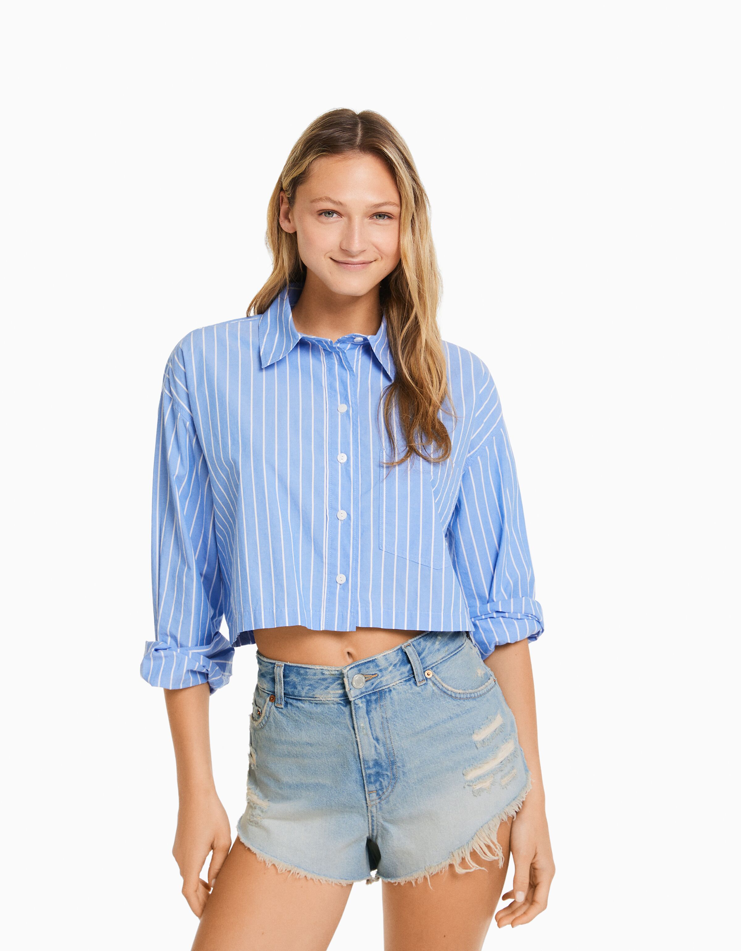 Short denim vintage rotos