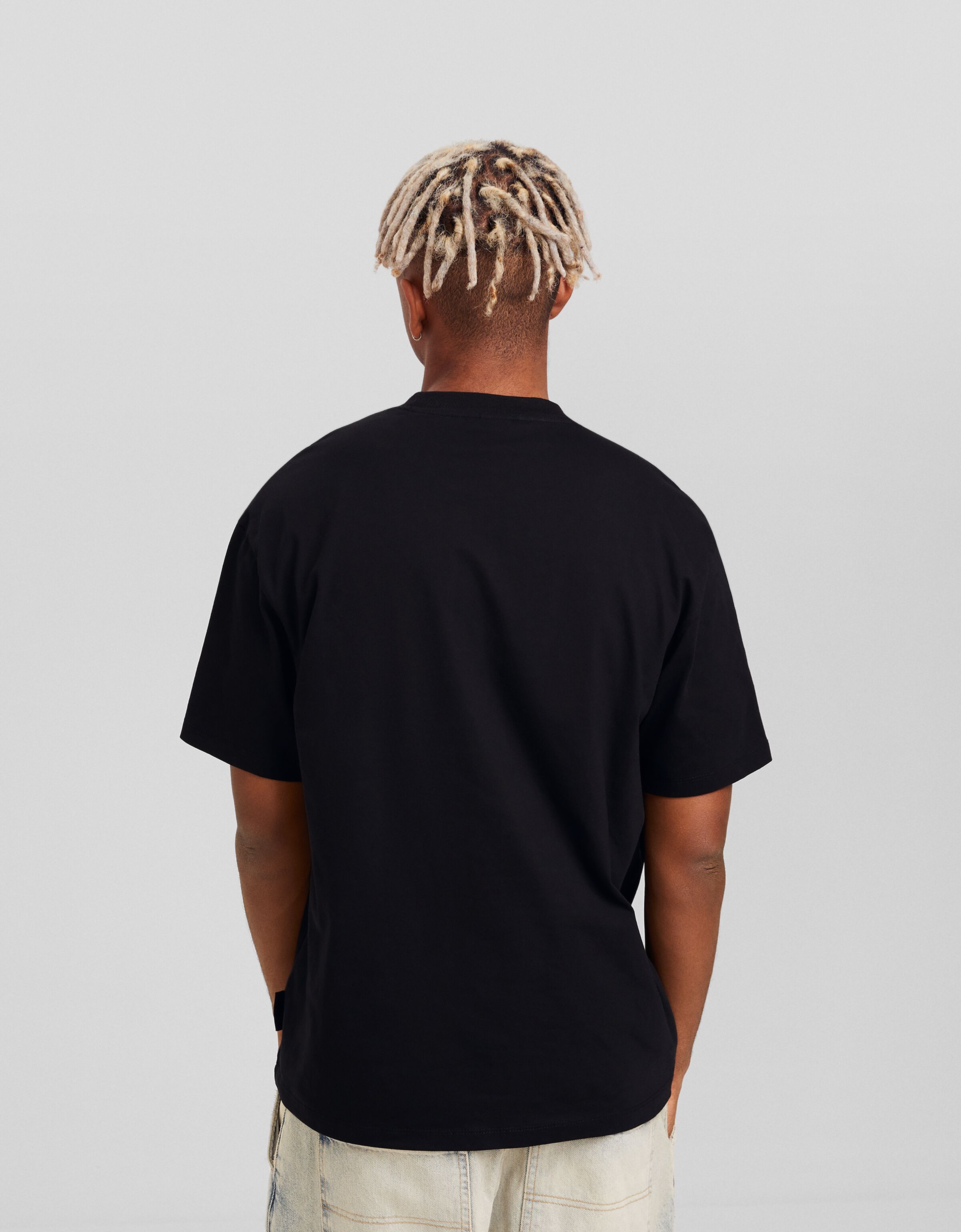 Camiseta manga corta boxy fit print