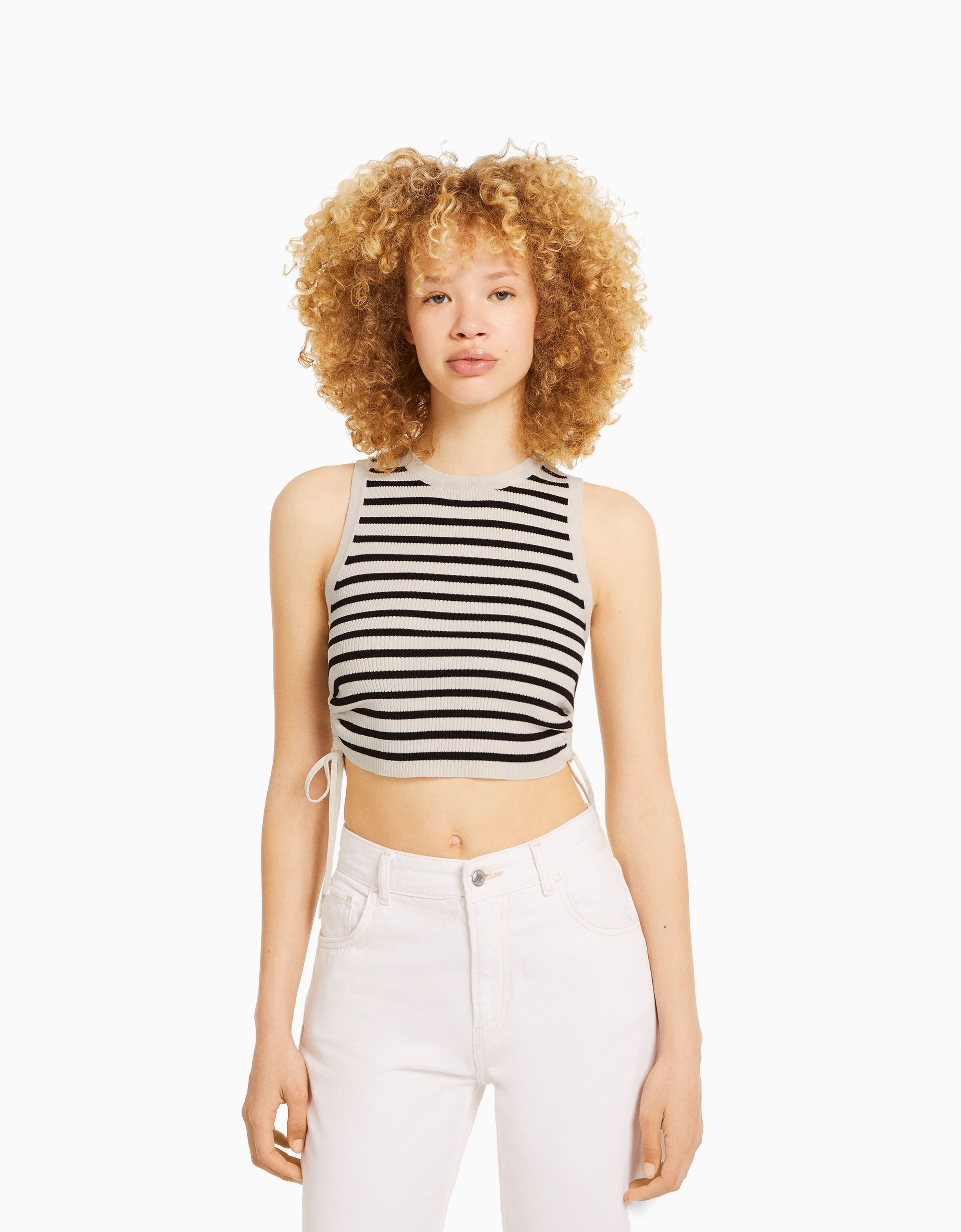 Top sin mangas frunce lazada