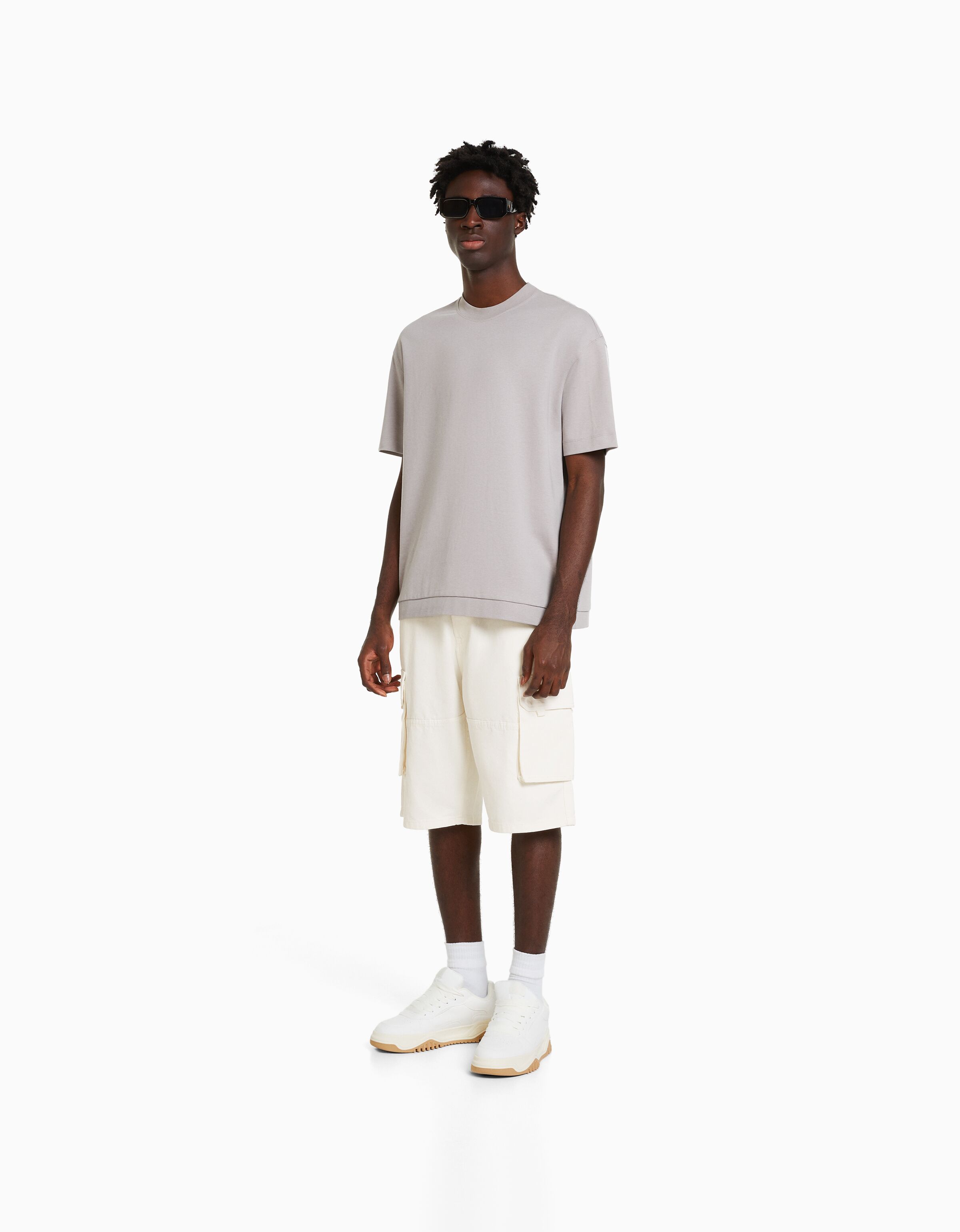 Bermuda denim baggy cargo