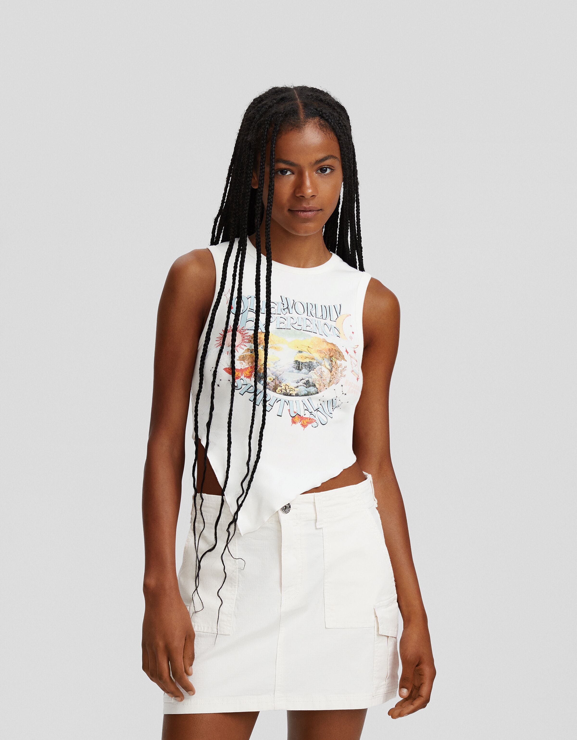 Camiseta sin mangas print