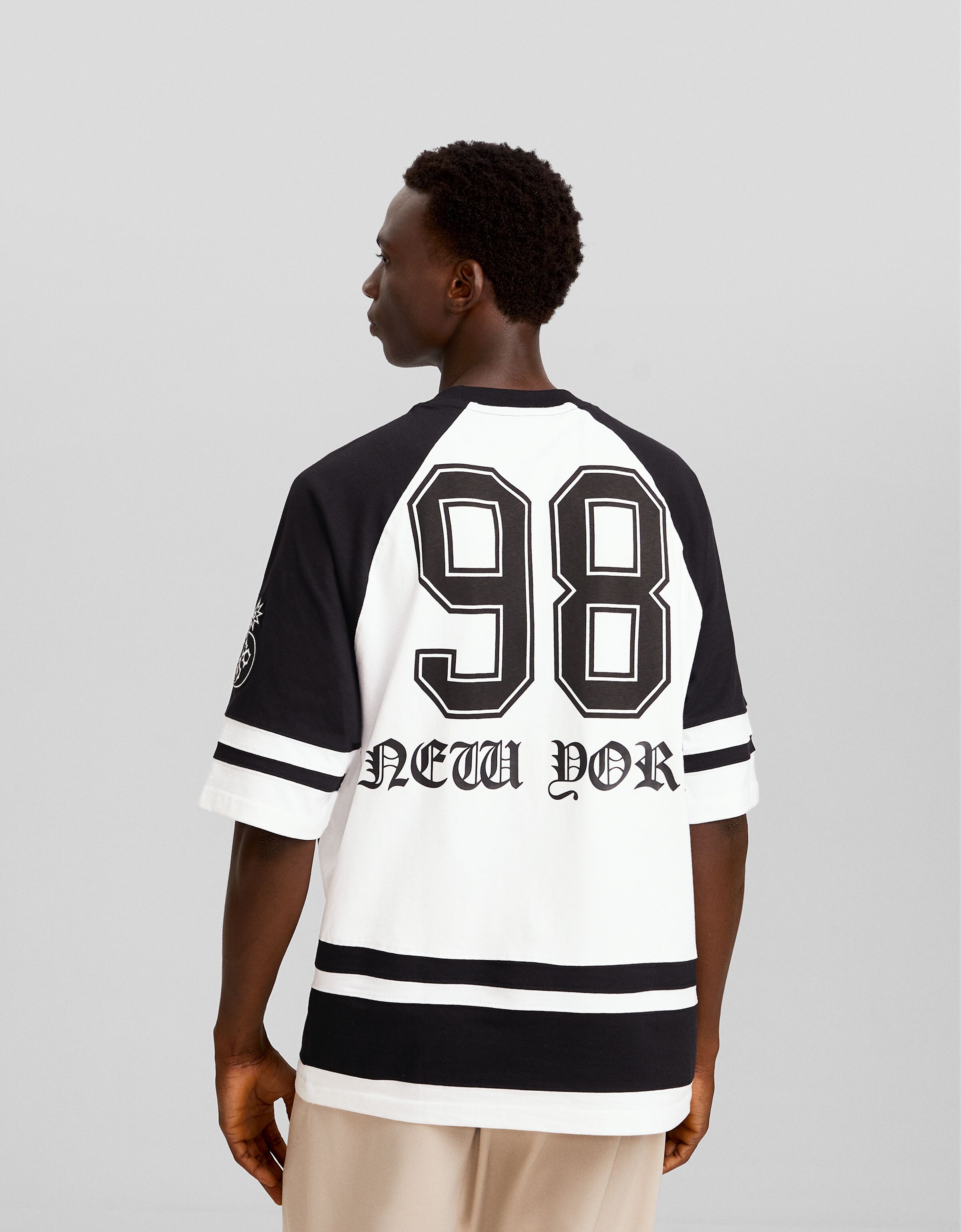 Camiseta manga 3/4 oversize print