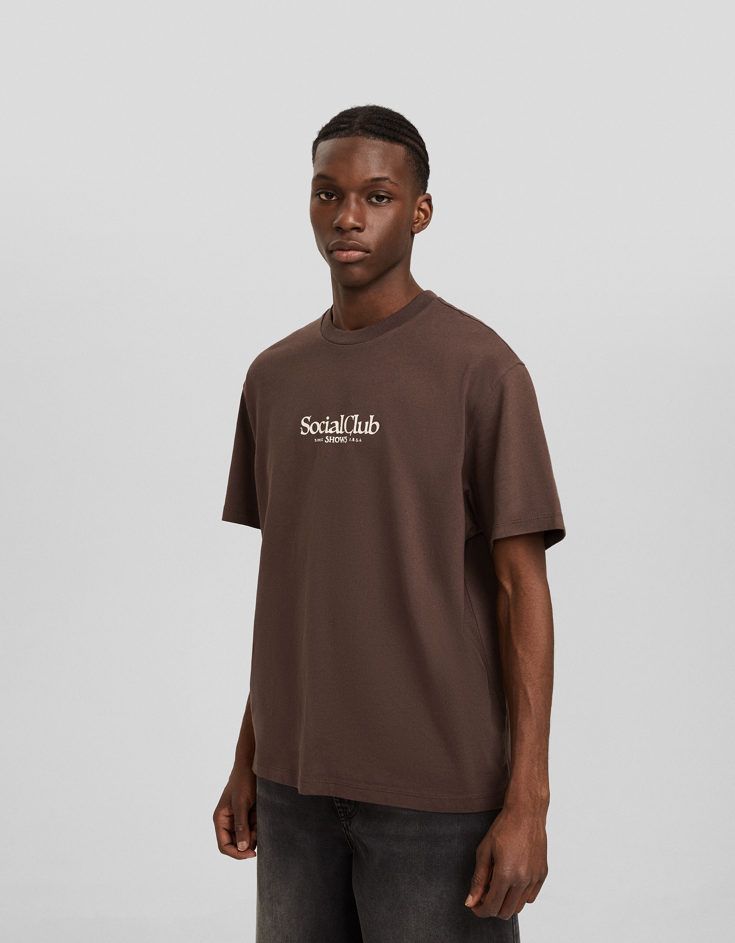 Camiseta manga corta boxy fit print