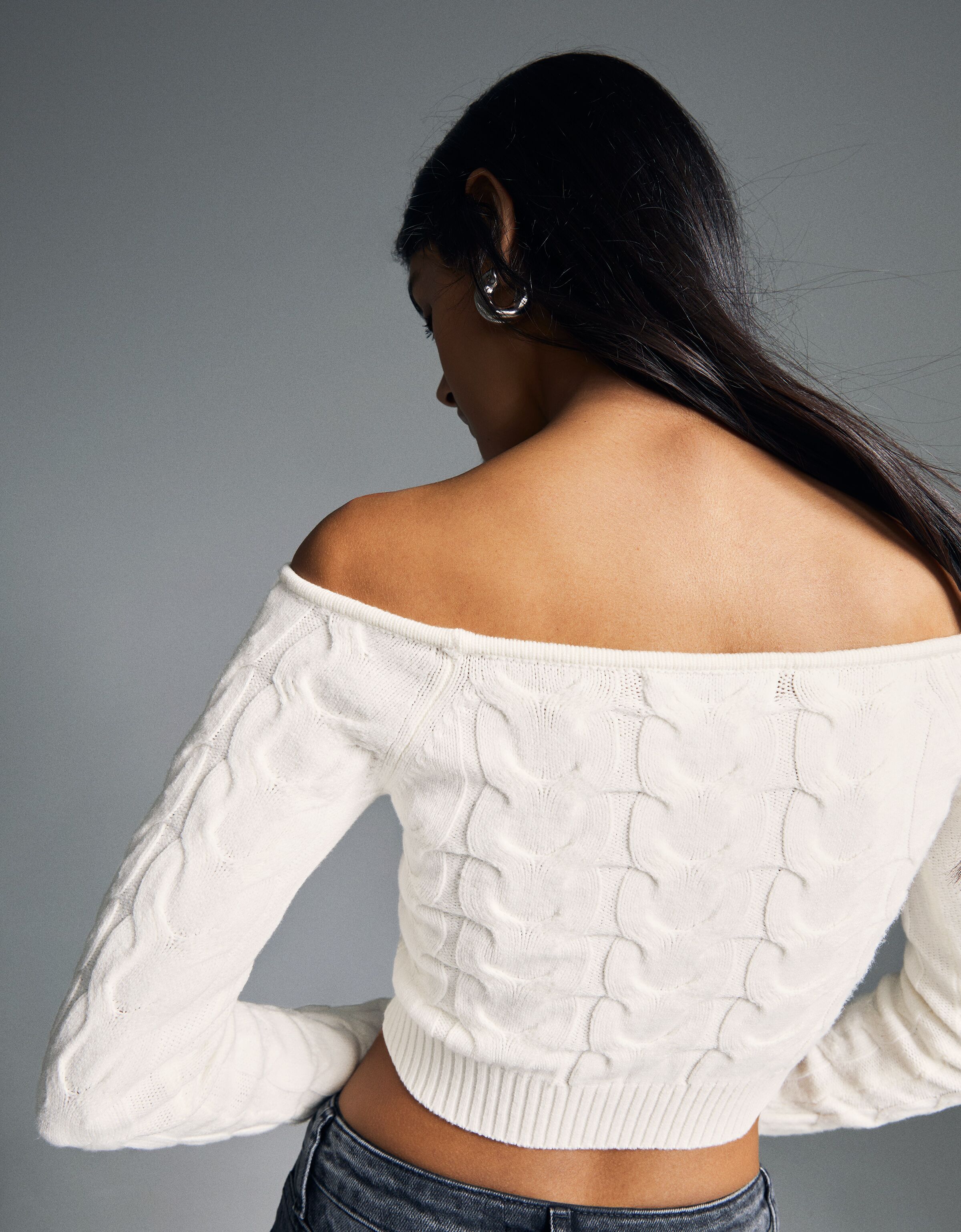 Jersey bardot trenzas