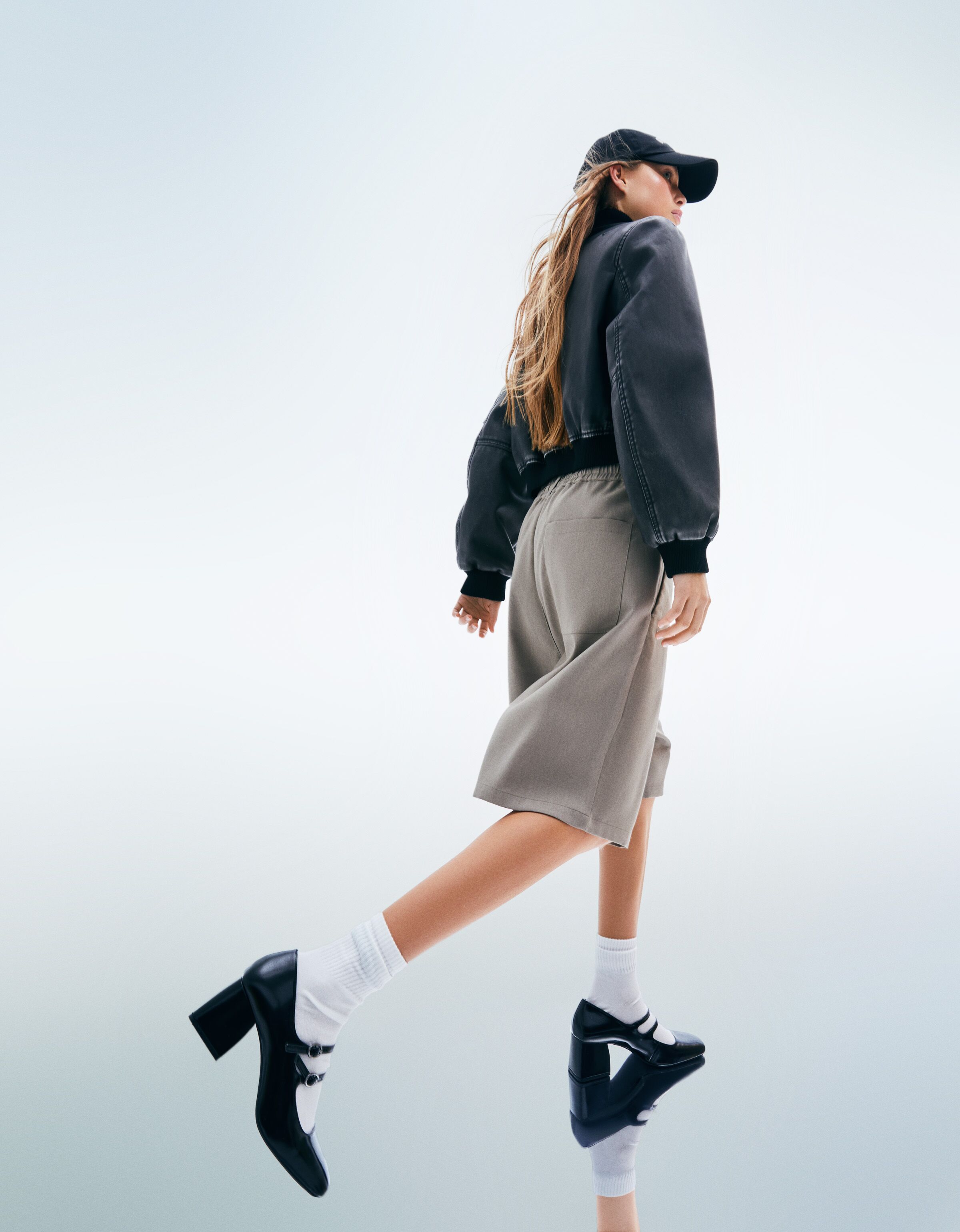 Zapato tacón ancho tipo Mary Jane