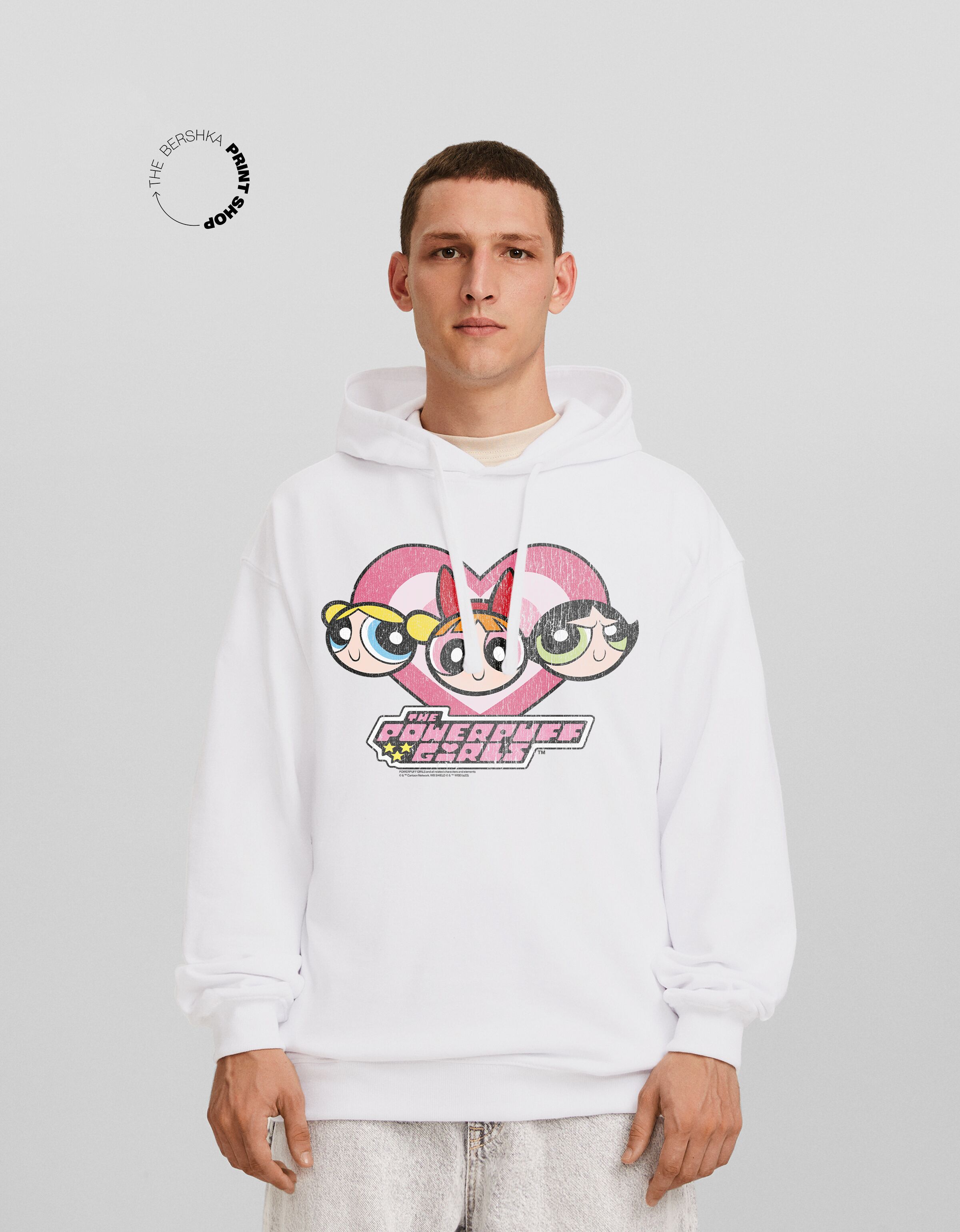 Sudadera Supernenas capucha oversize print