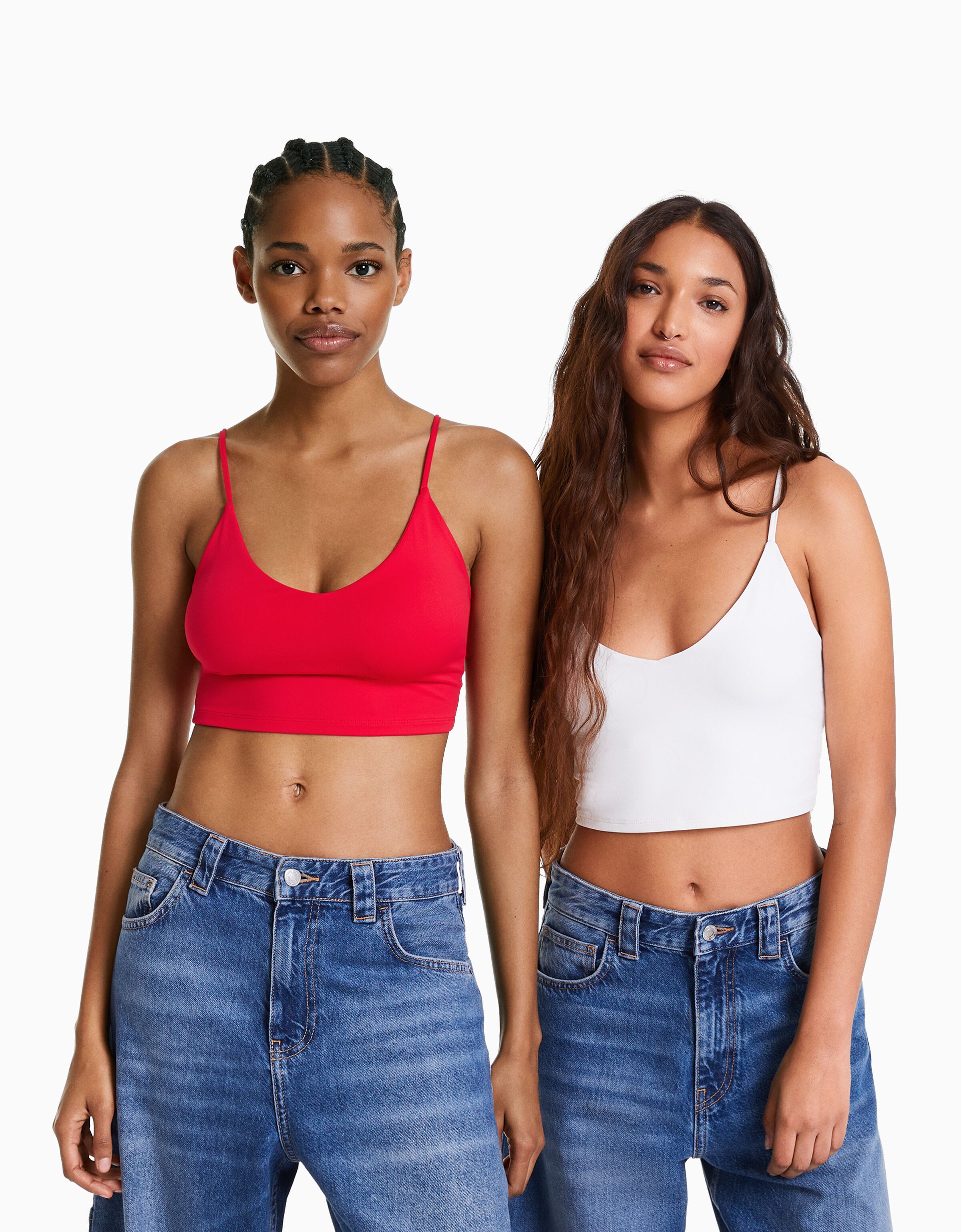 Pack 2 tops cropped tirantes