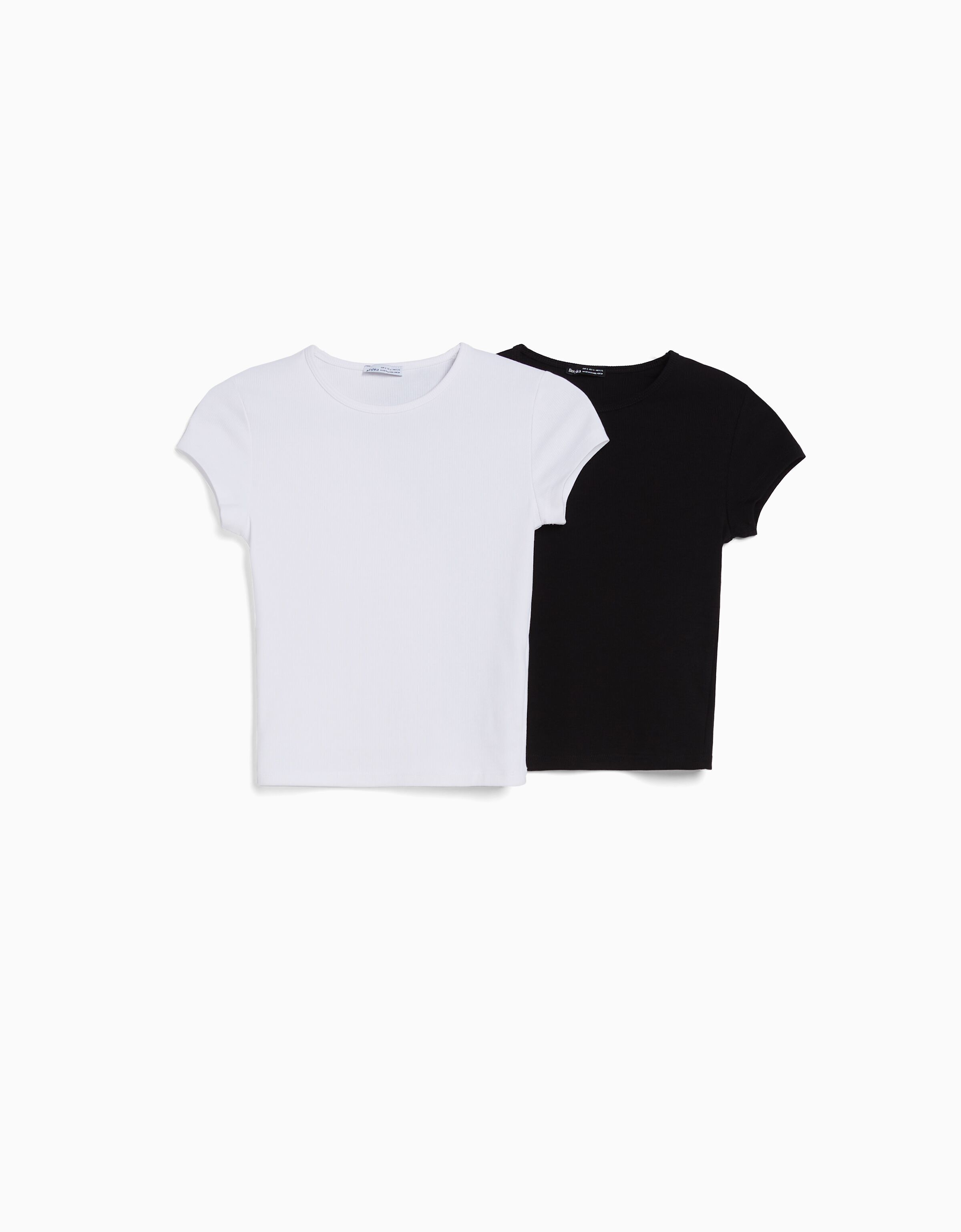 Pack 2 camisetas manga corta rib