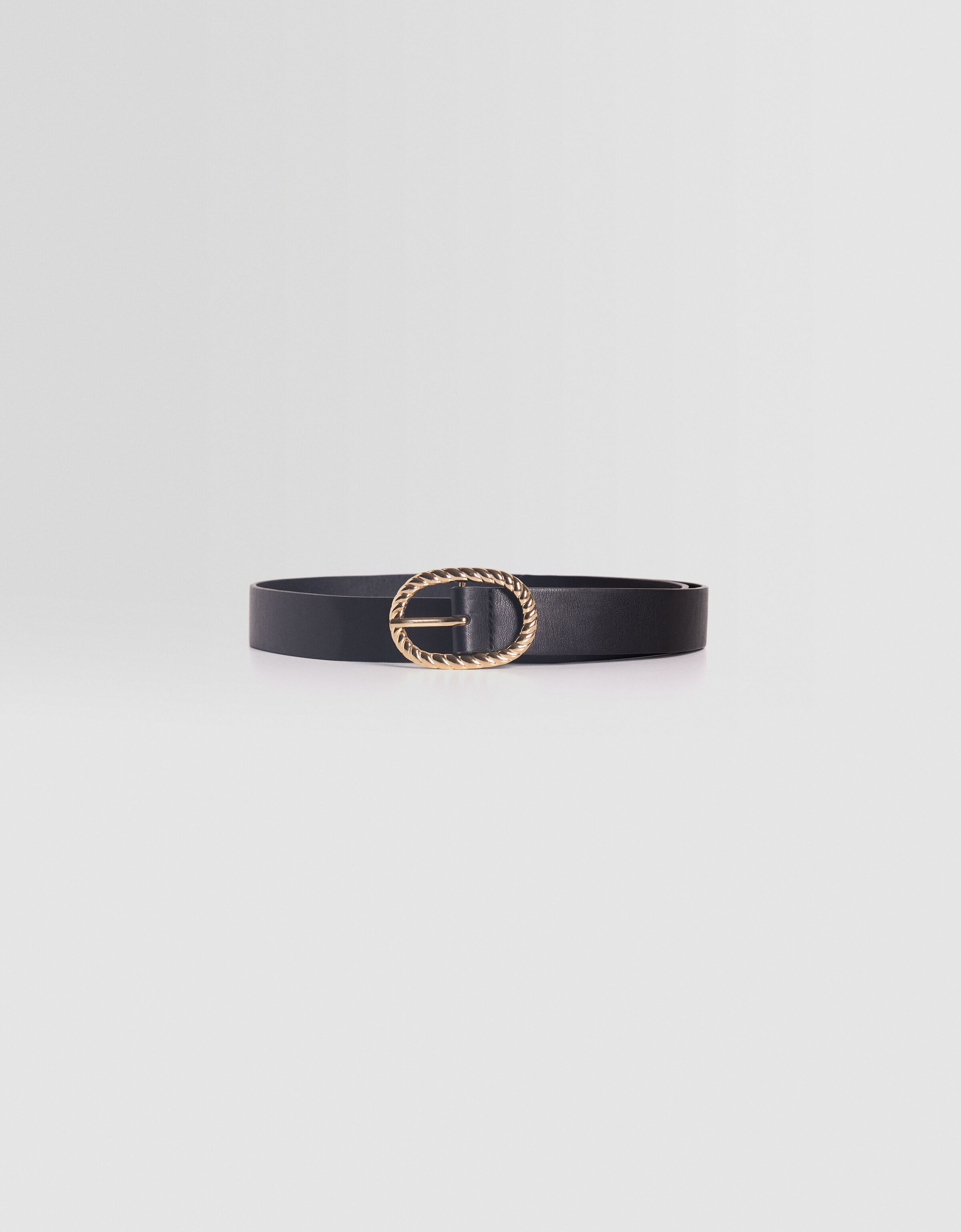 Cinturón efecto piel detalle hebilla