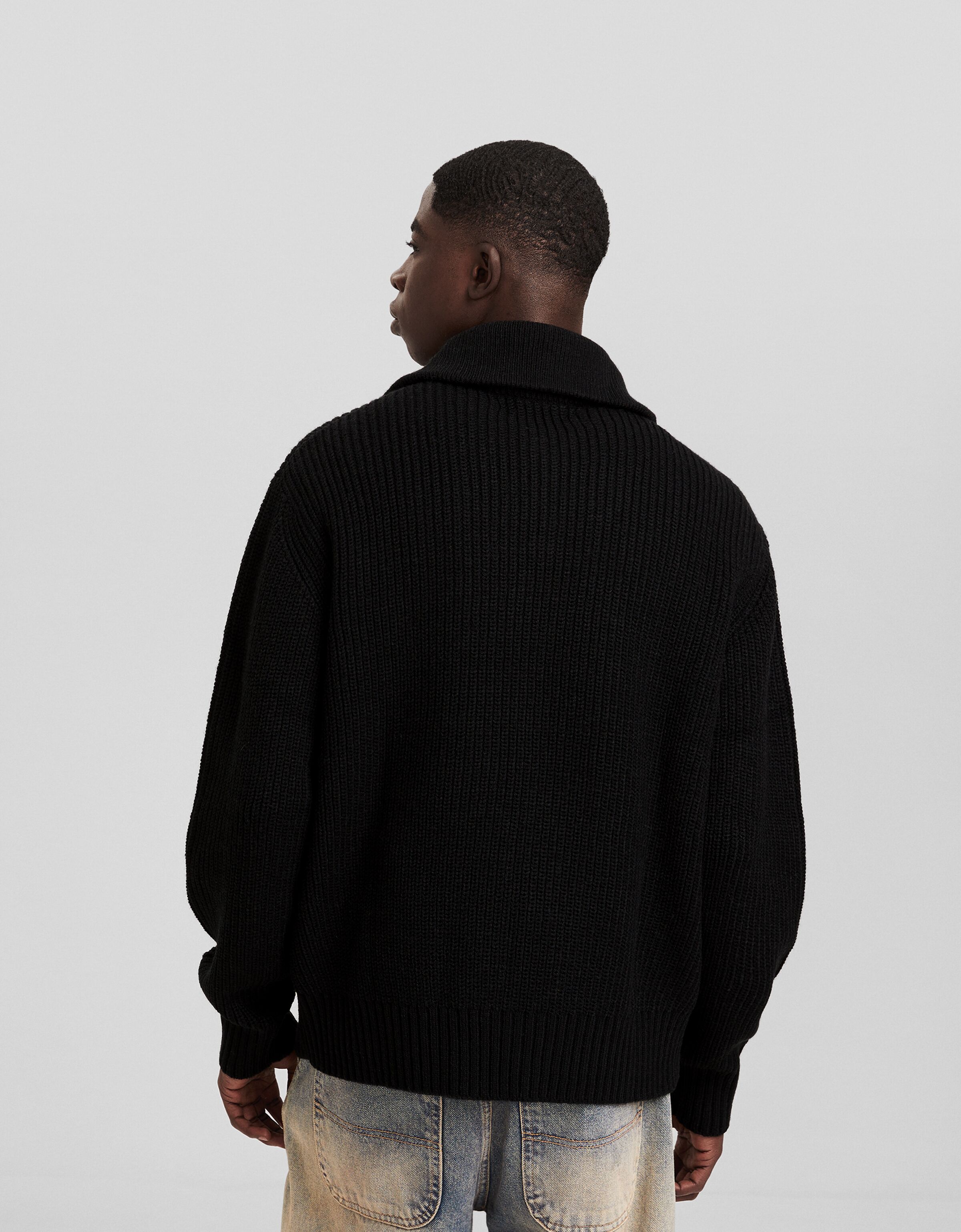 Jersey cuello alto cremallera