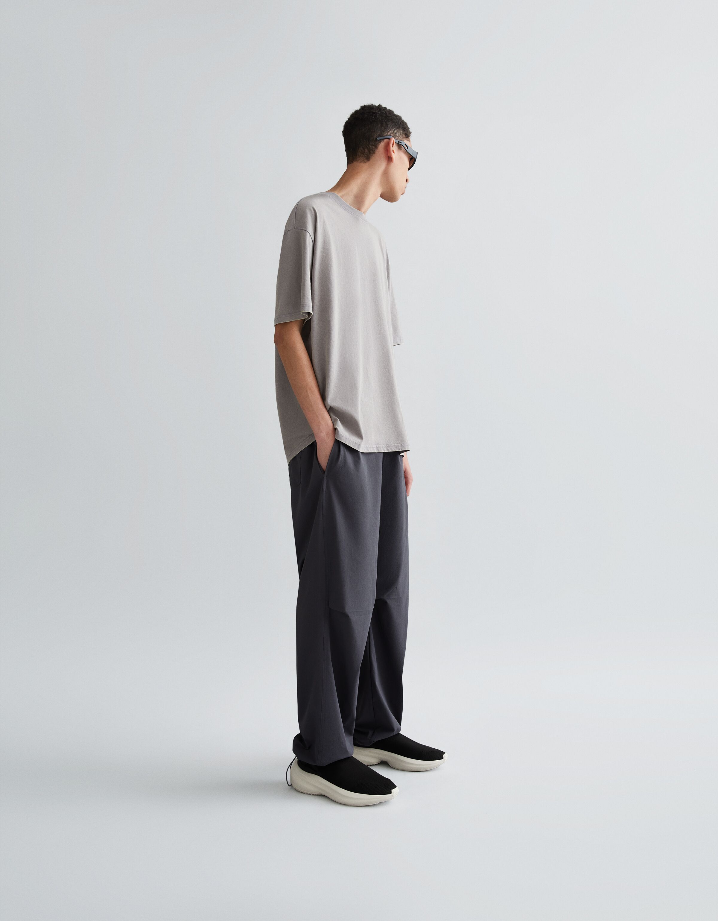 Deportivas abotinadas tejido knit hombre