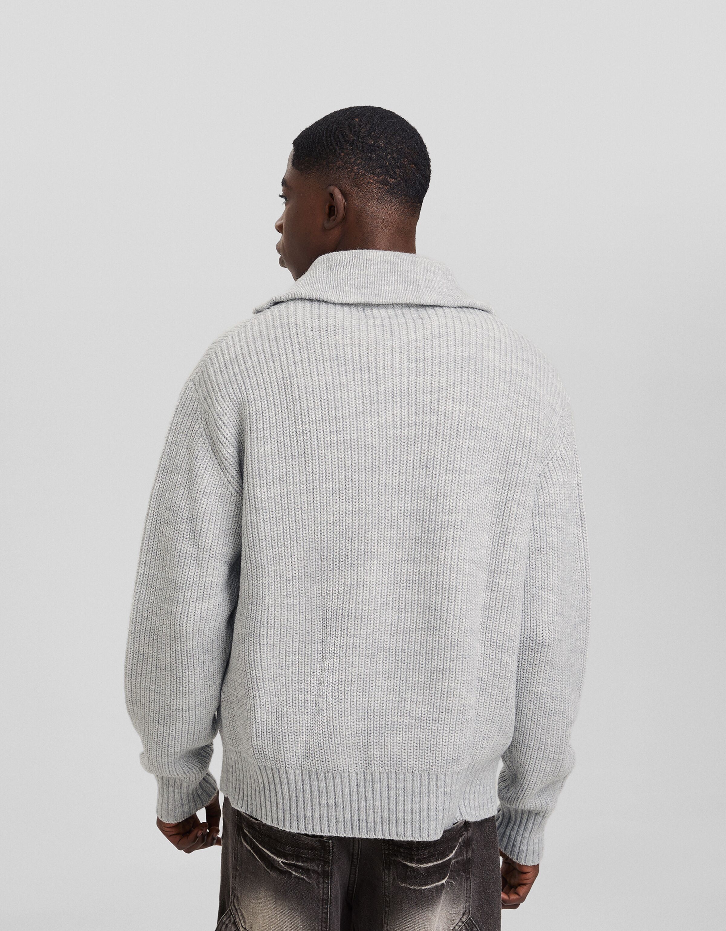 Jersey cuello alto cremallera