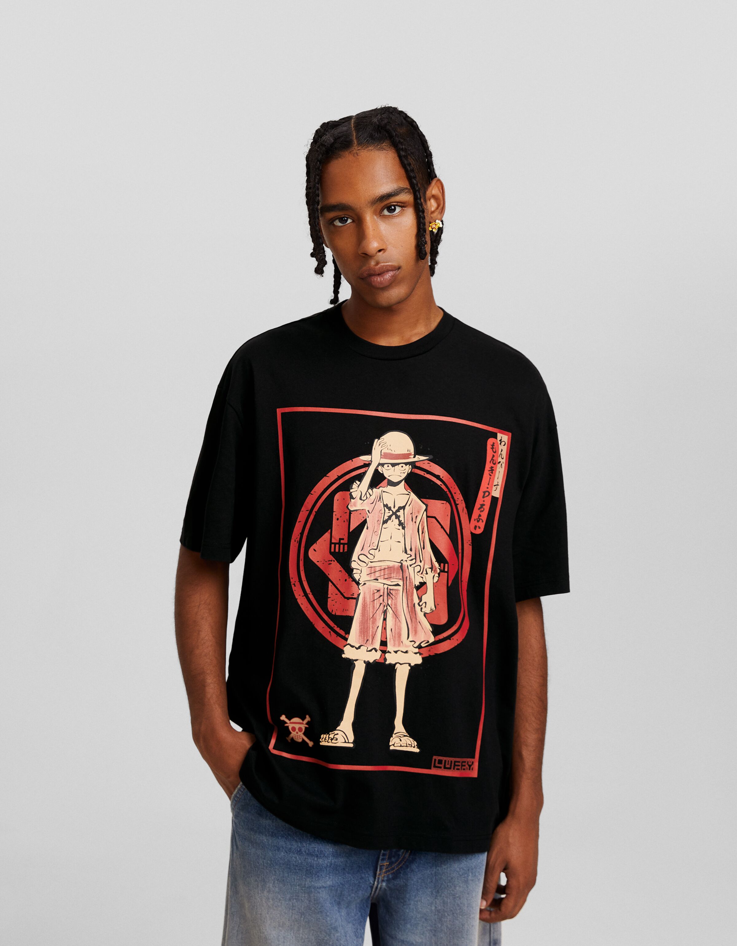 Camiseta One Piece manga corta boxy fit print