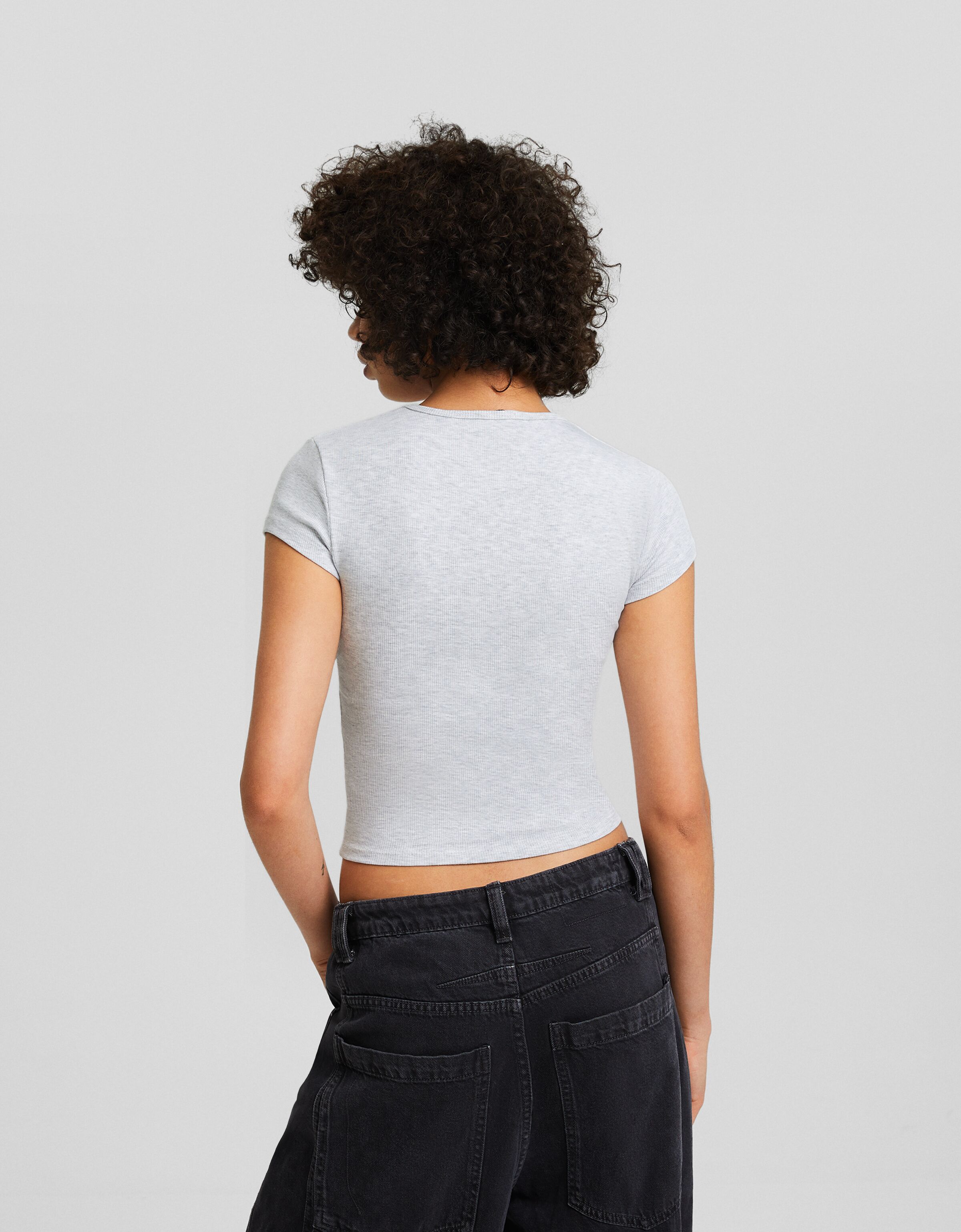 Camiseta manga corta rib