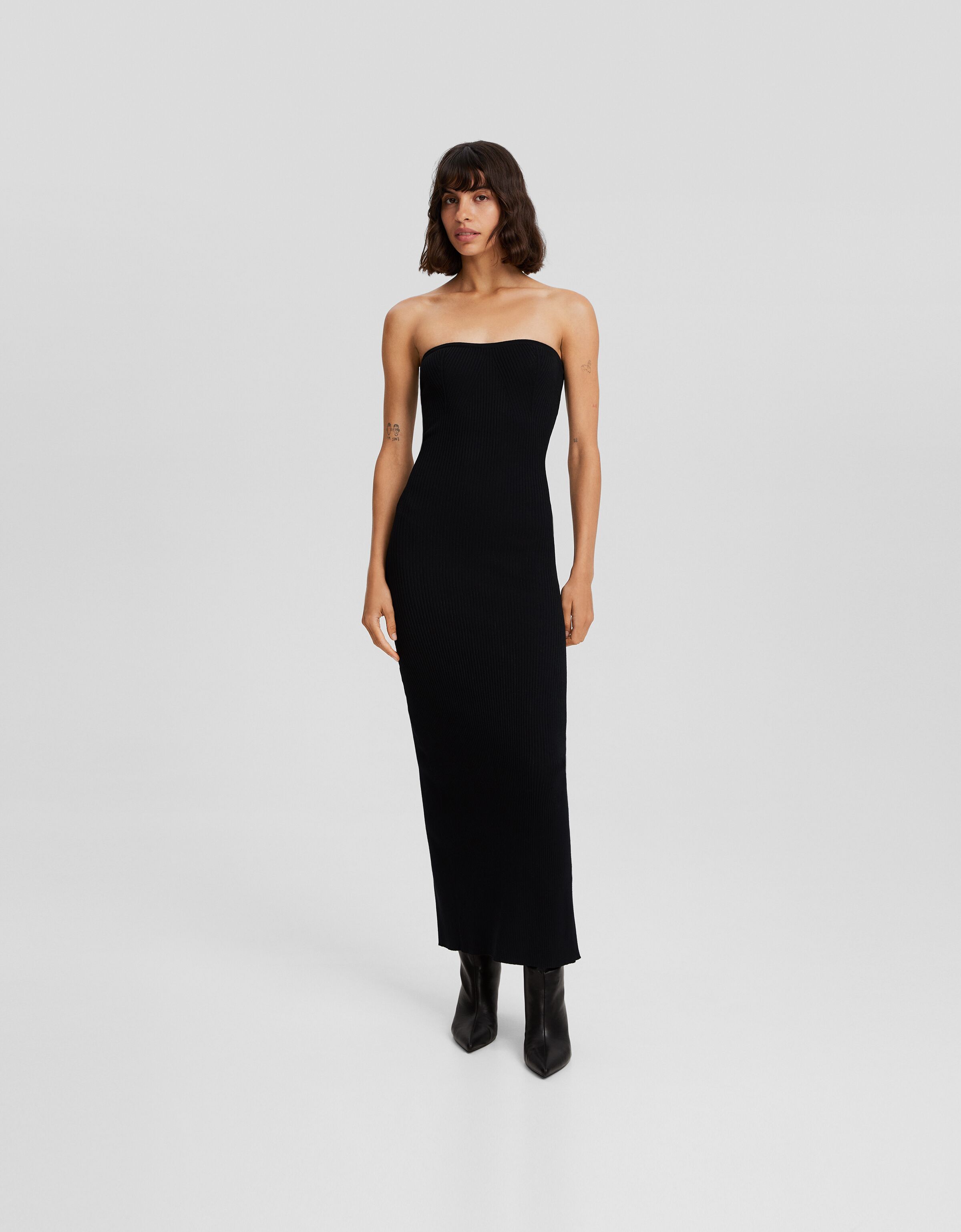 Vestido midi bandeau