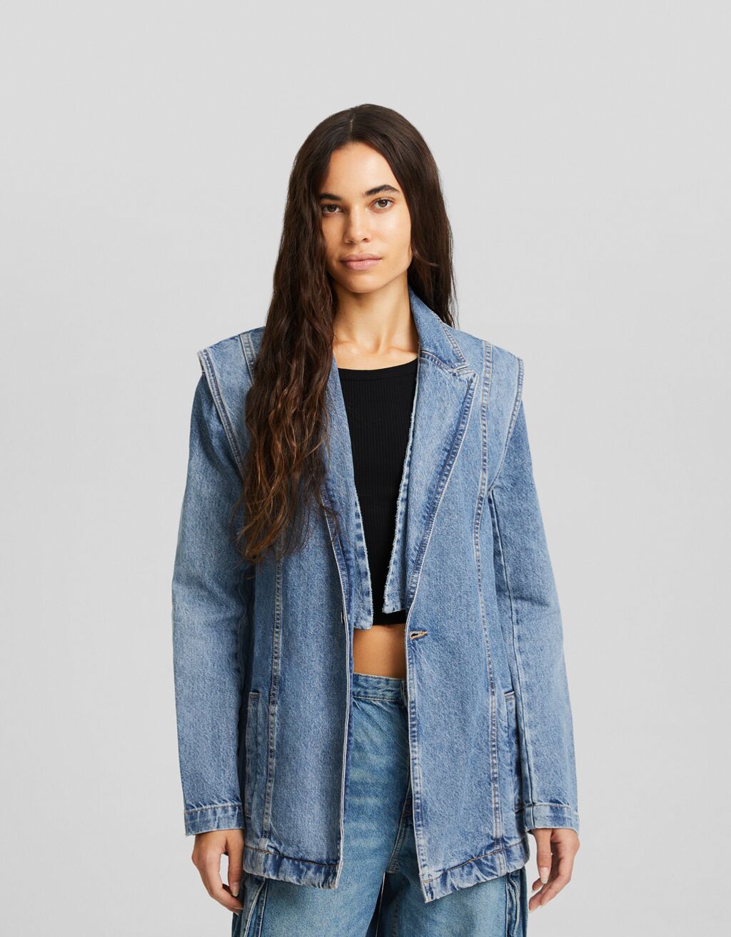 Blazer denim desmontable