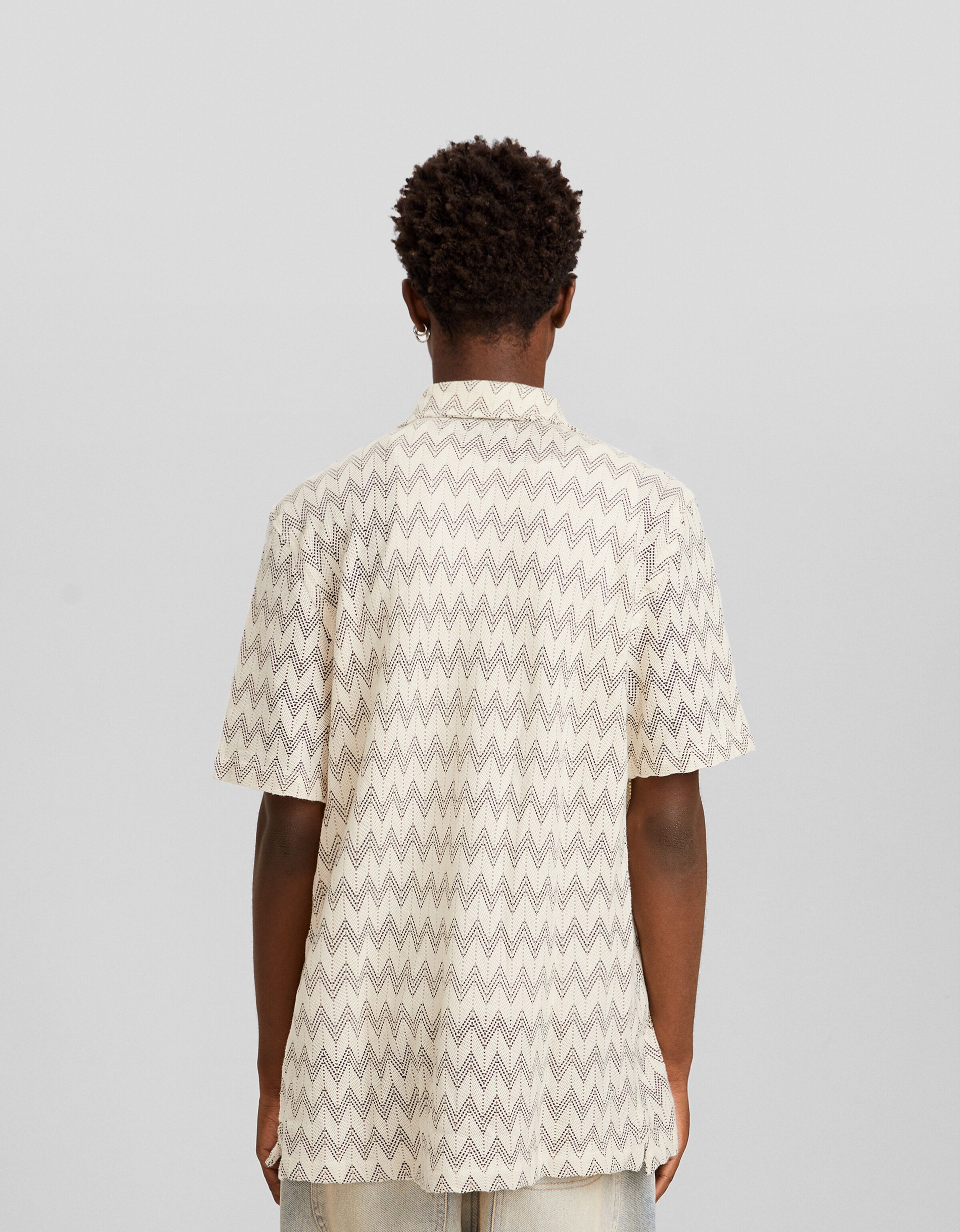 Camisa manga corta rústica