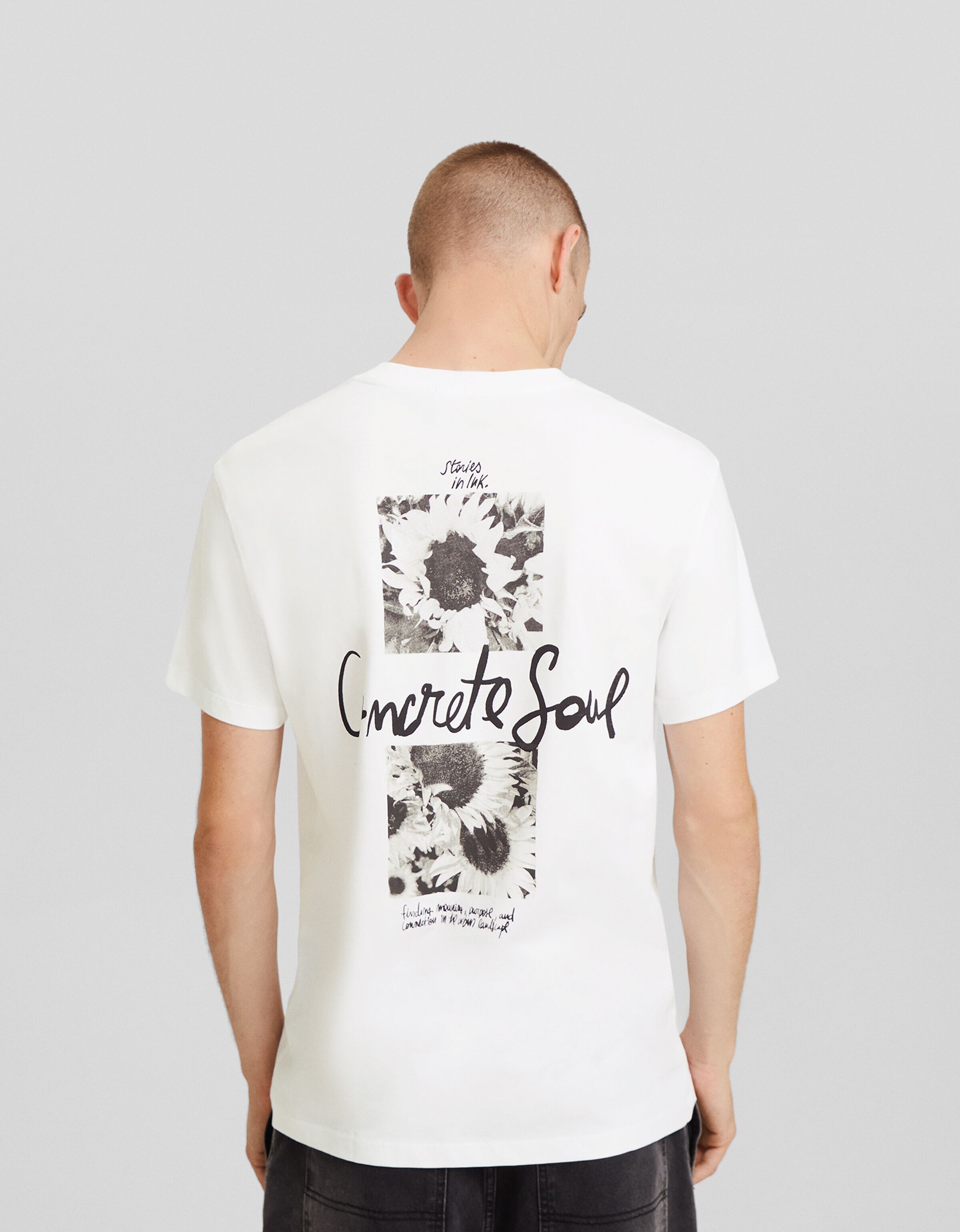 Camiseta manga corta print floral