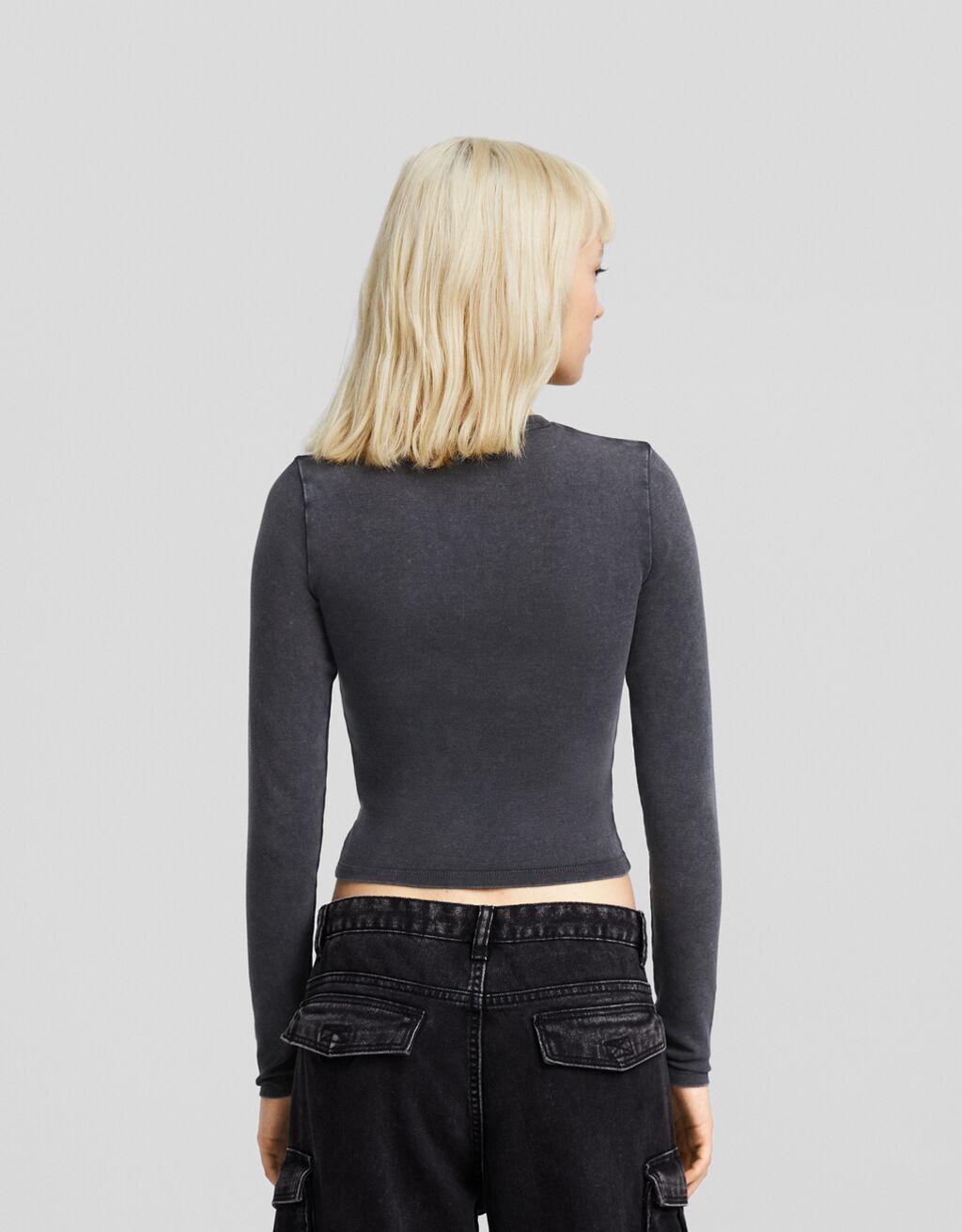 Camiseta manga larga cuello redondo