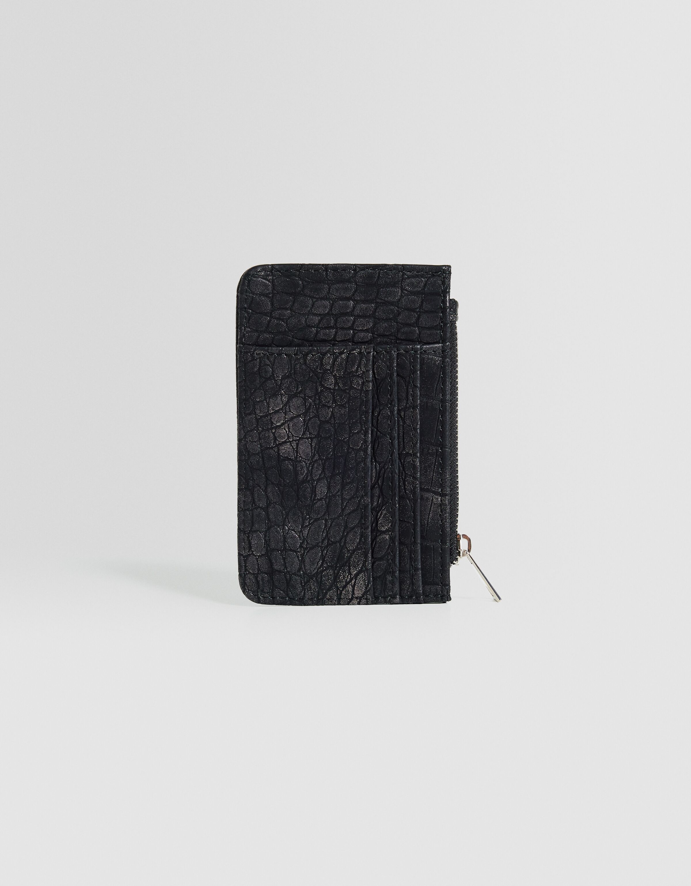 Tarjetero grabado estampado animal