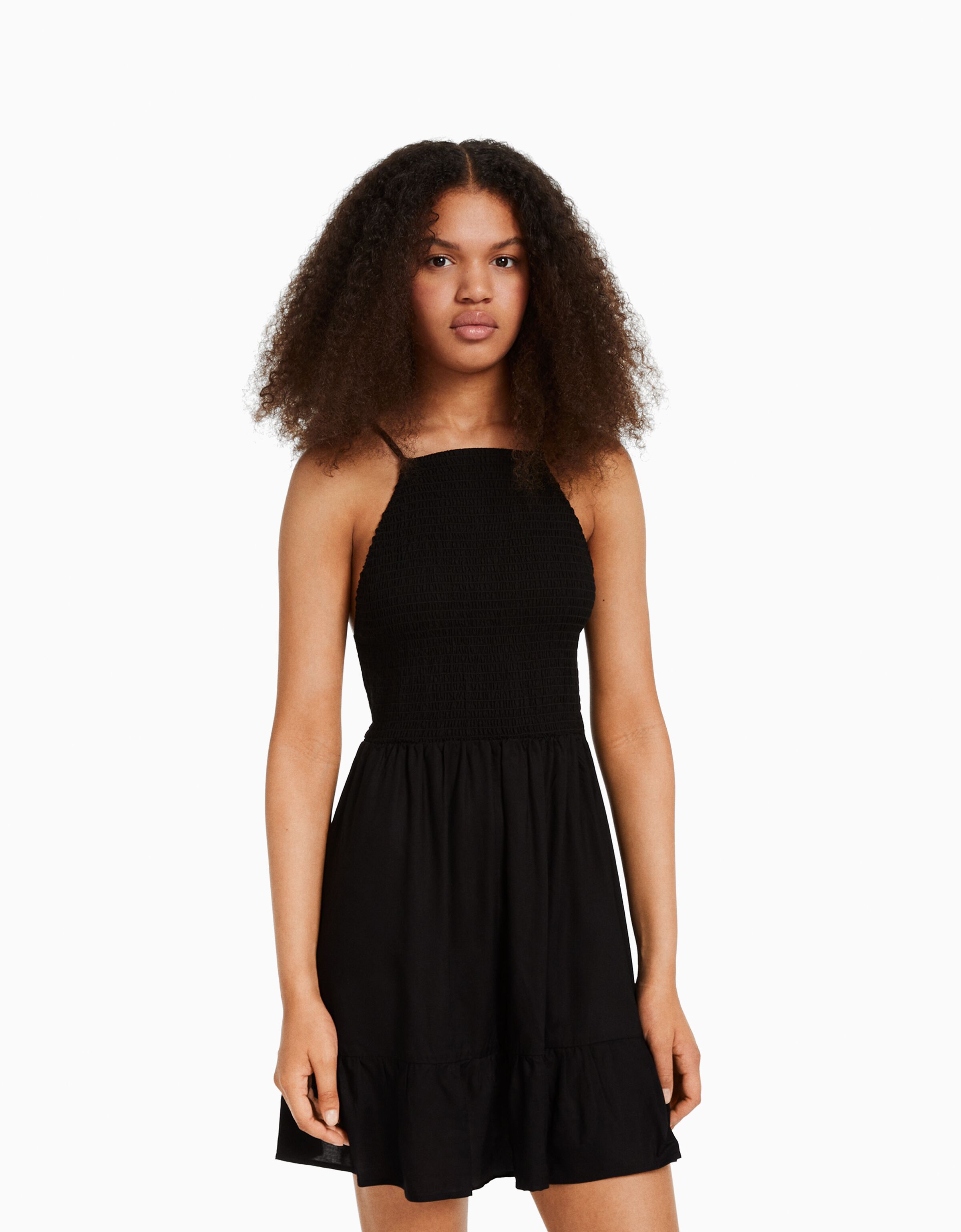 Vestido mini cuello halter