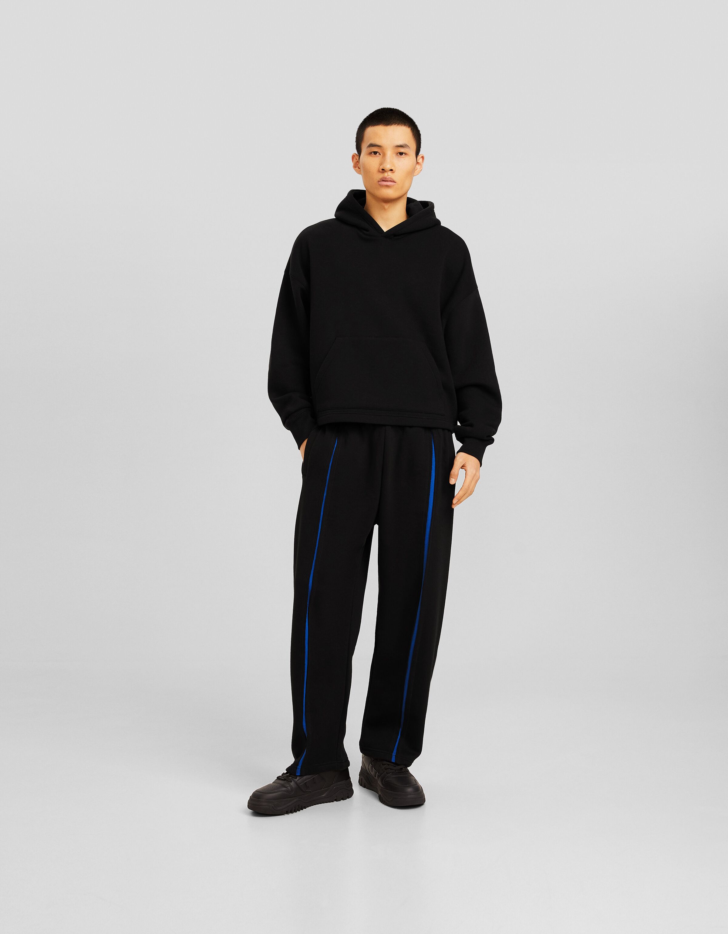 Pantalón wide leg felpa